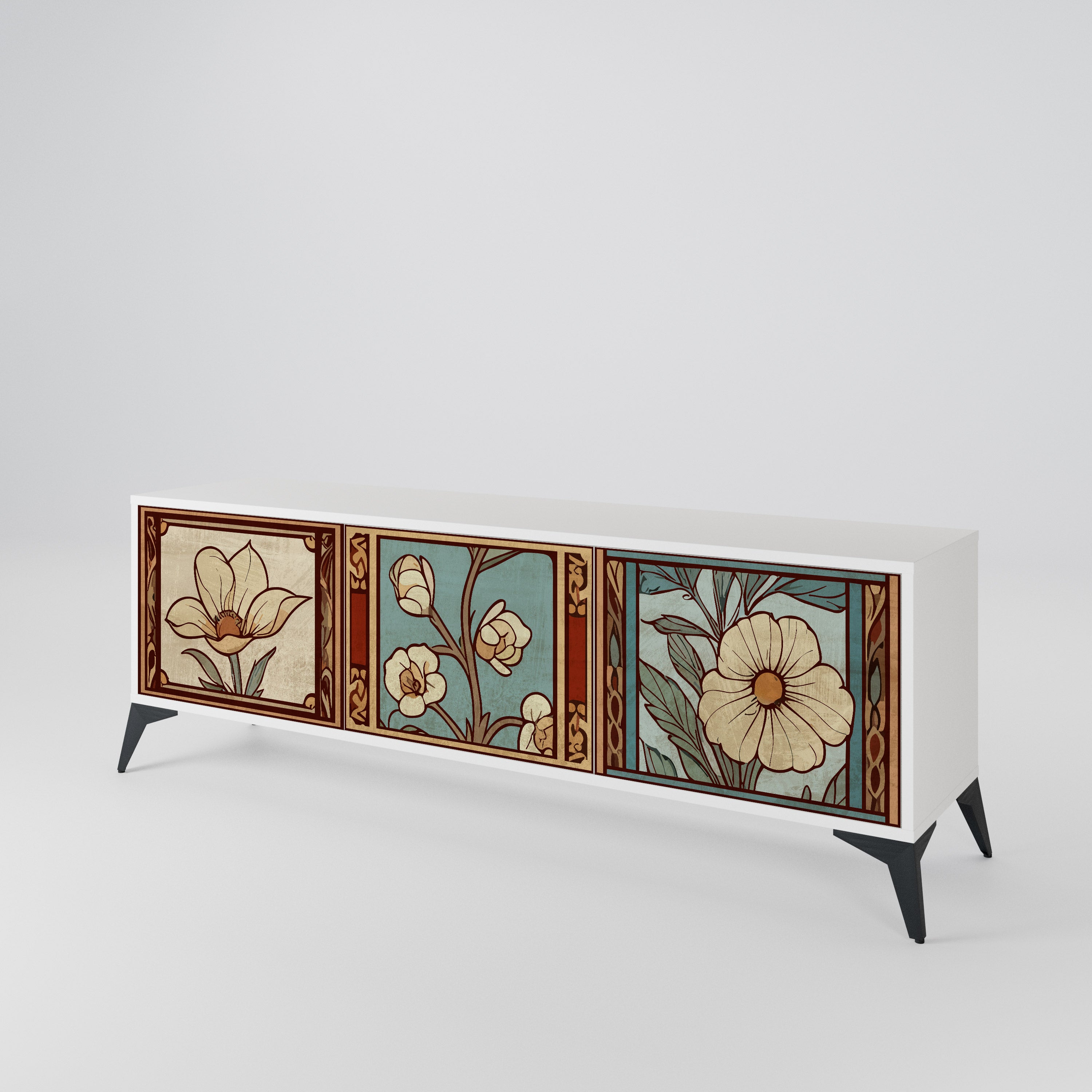 TIMELESS FLORA 3-Door TV Cabinet