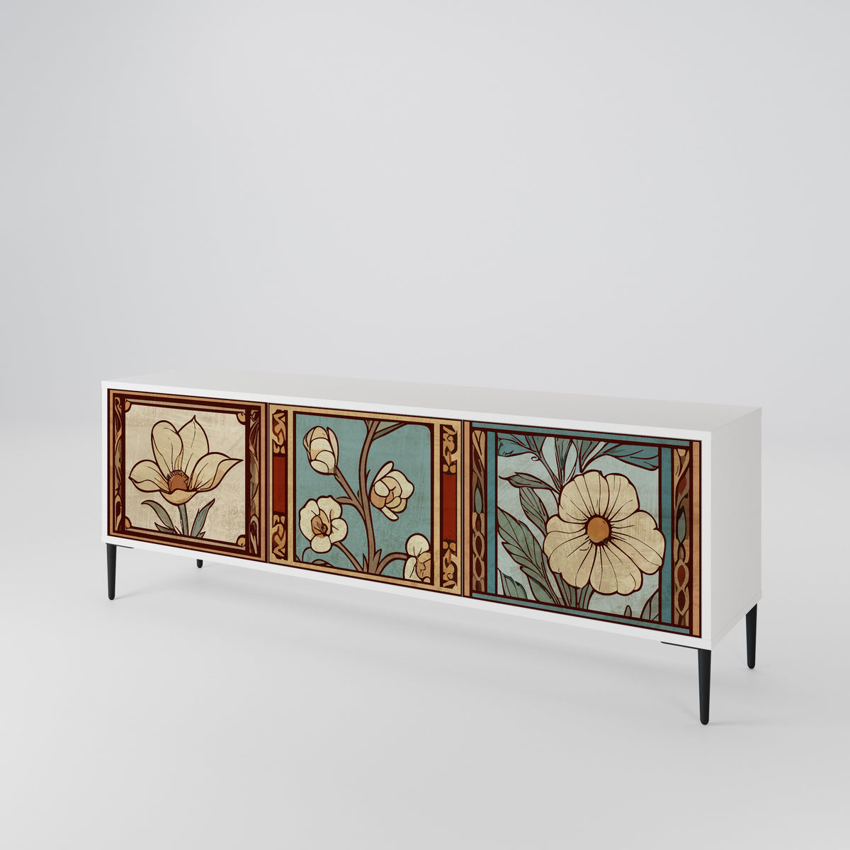TIMELESS FLORA Mueble de TV de 3 Puertas