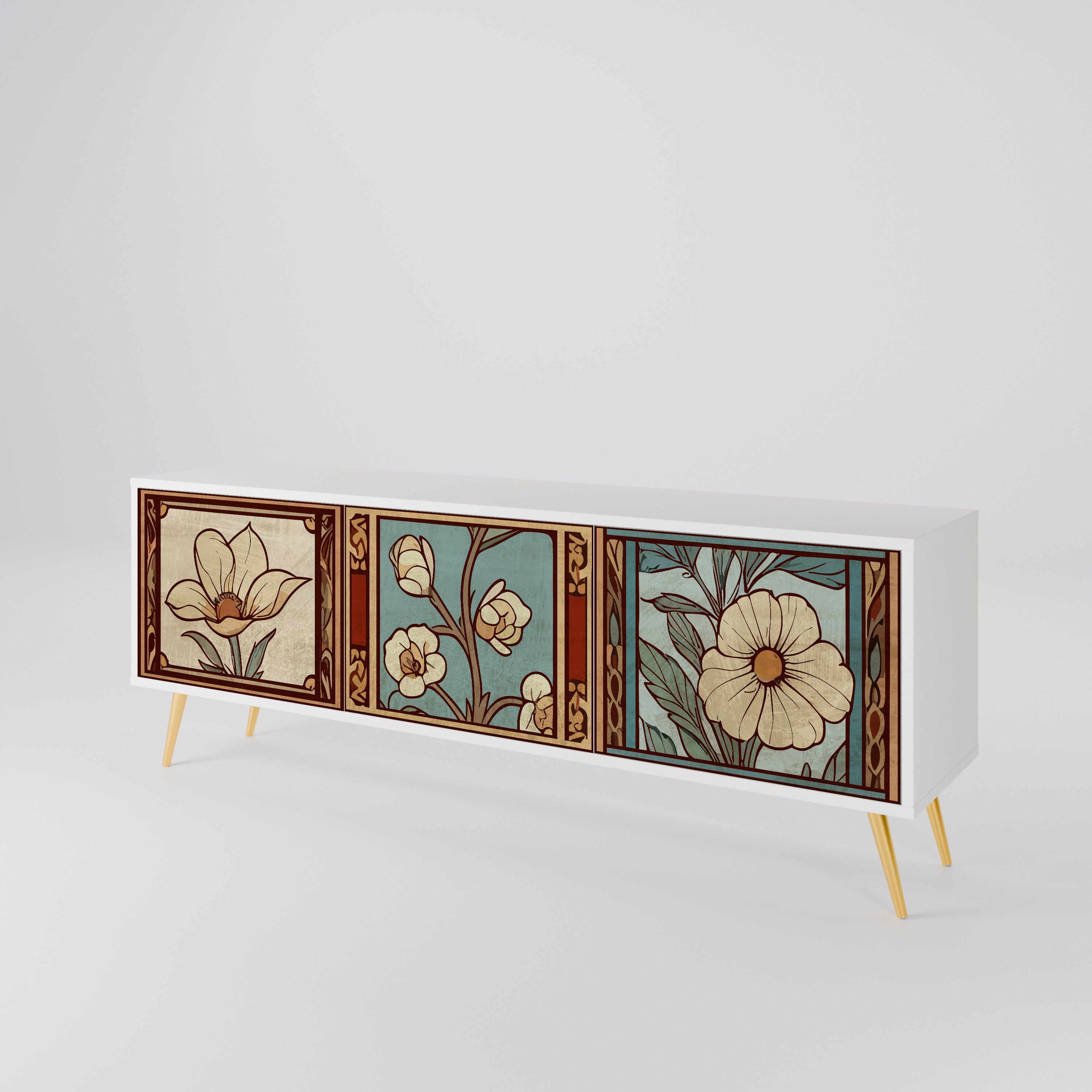 TIMELESS FLORA 3-Door TV Cabinet