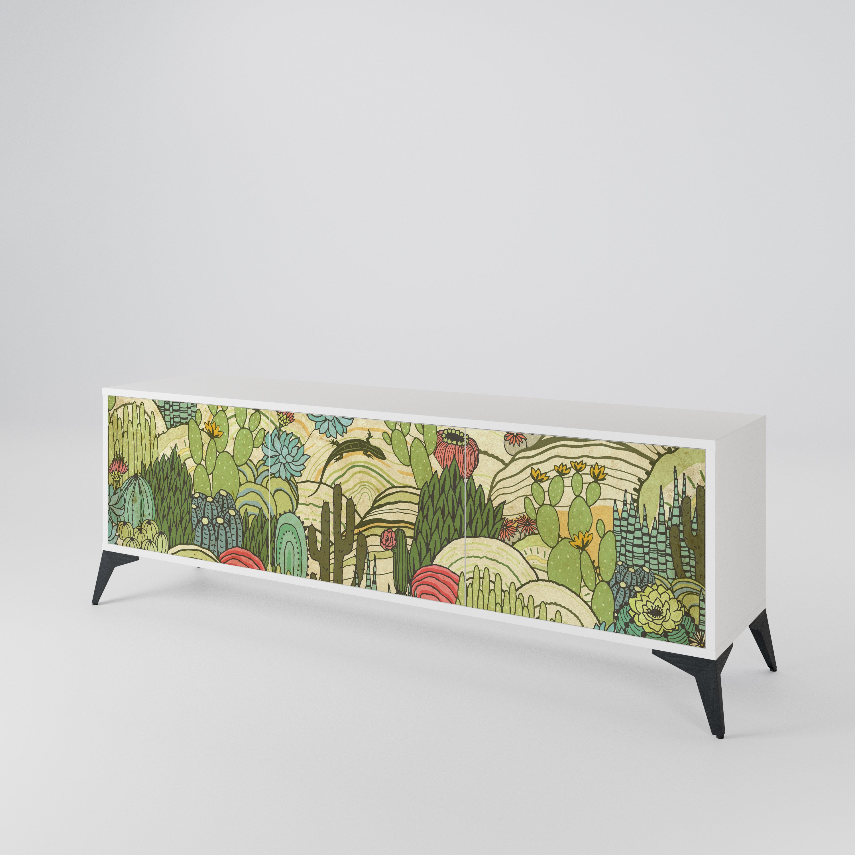 SUCCULENTS KALEIDOSCOPE Mueble de TV de 3 Puertas