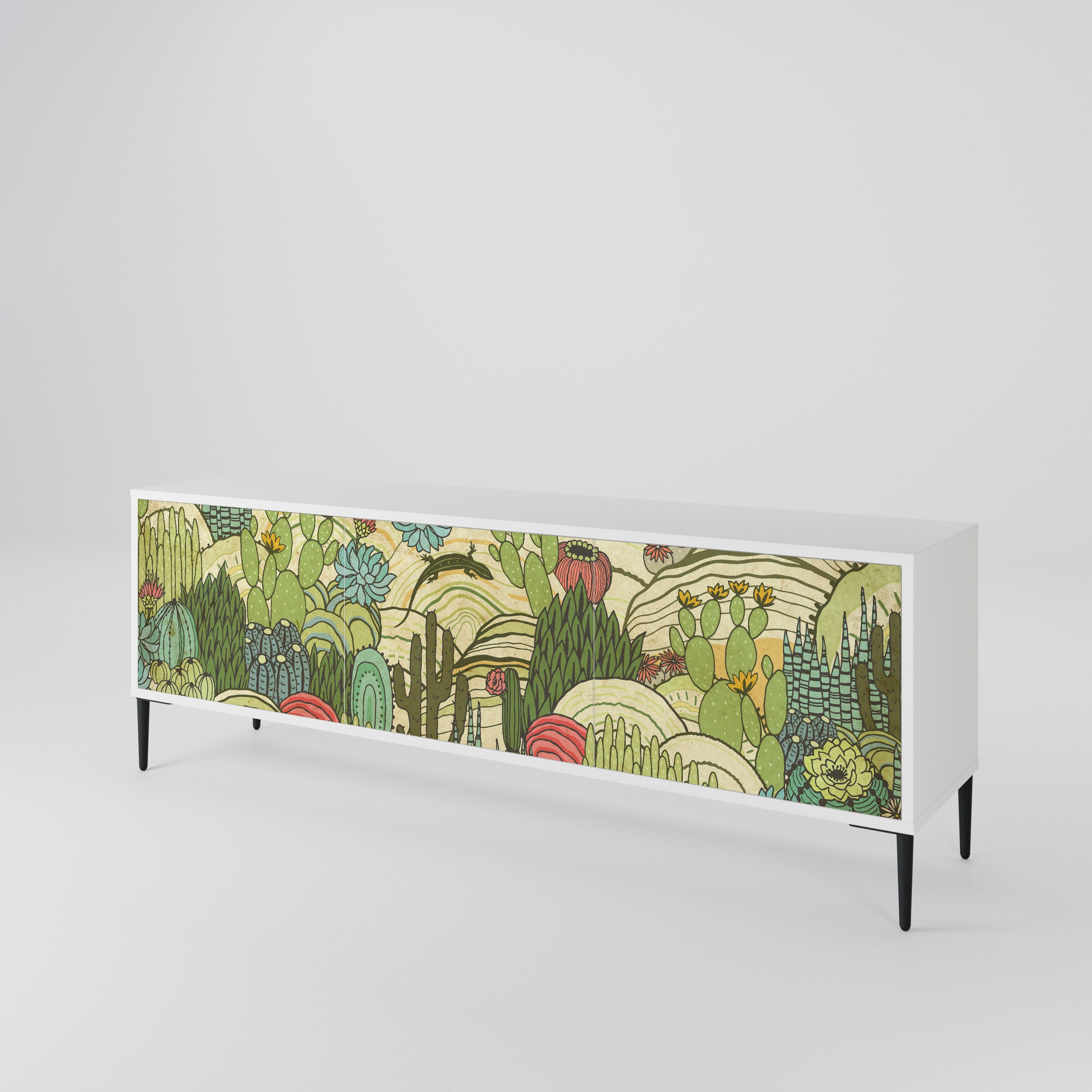 SUCCULENTS KALEIDOSCOPE Mueble de TV de 3 Puertas