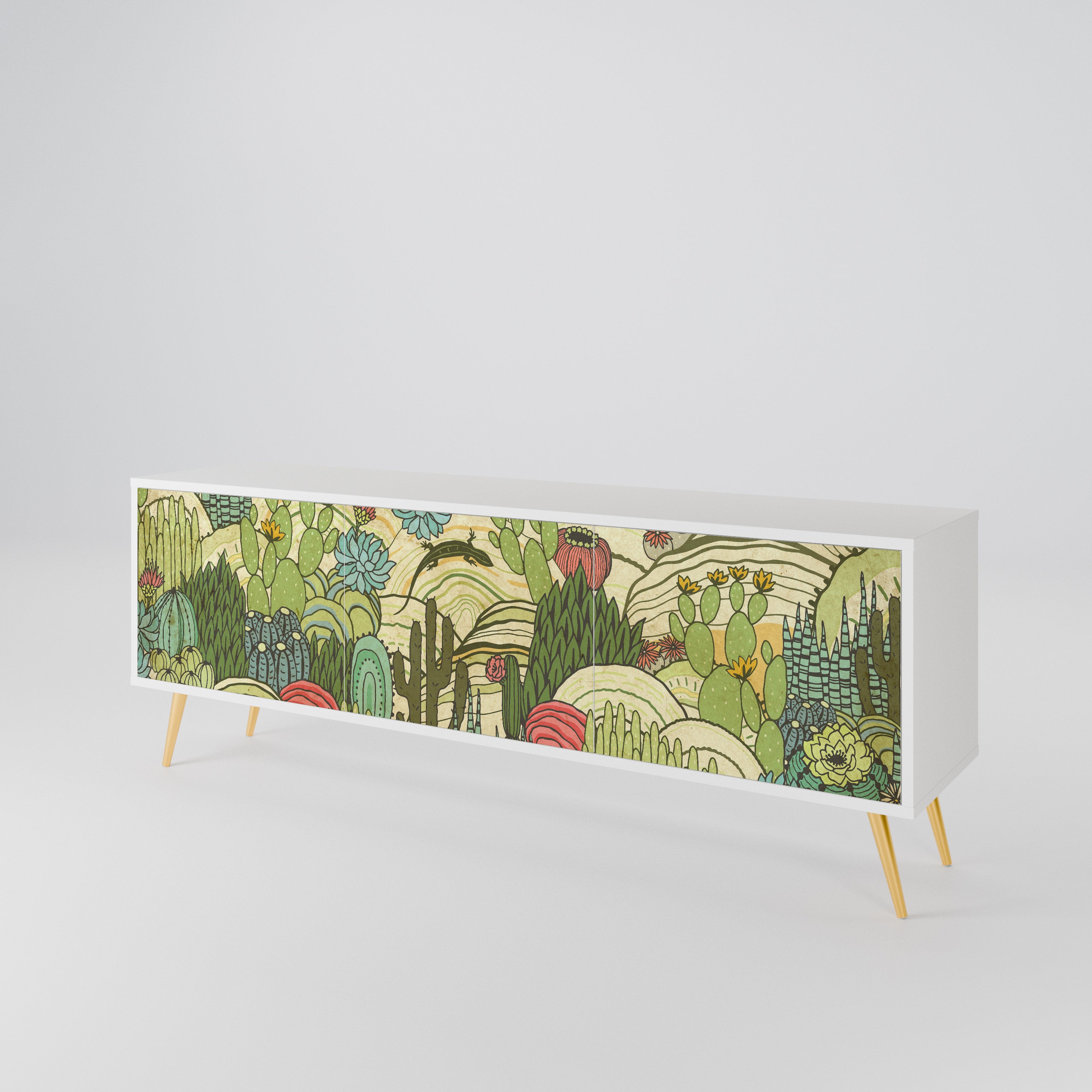 SUCCULENTS KALEIDOSCOPE Mueble de TV de 3 Puertas