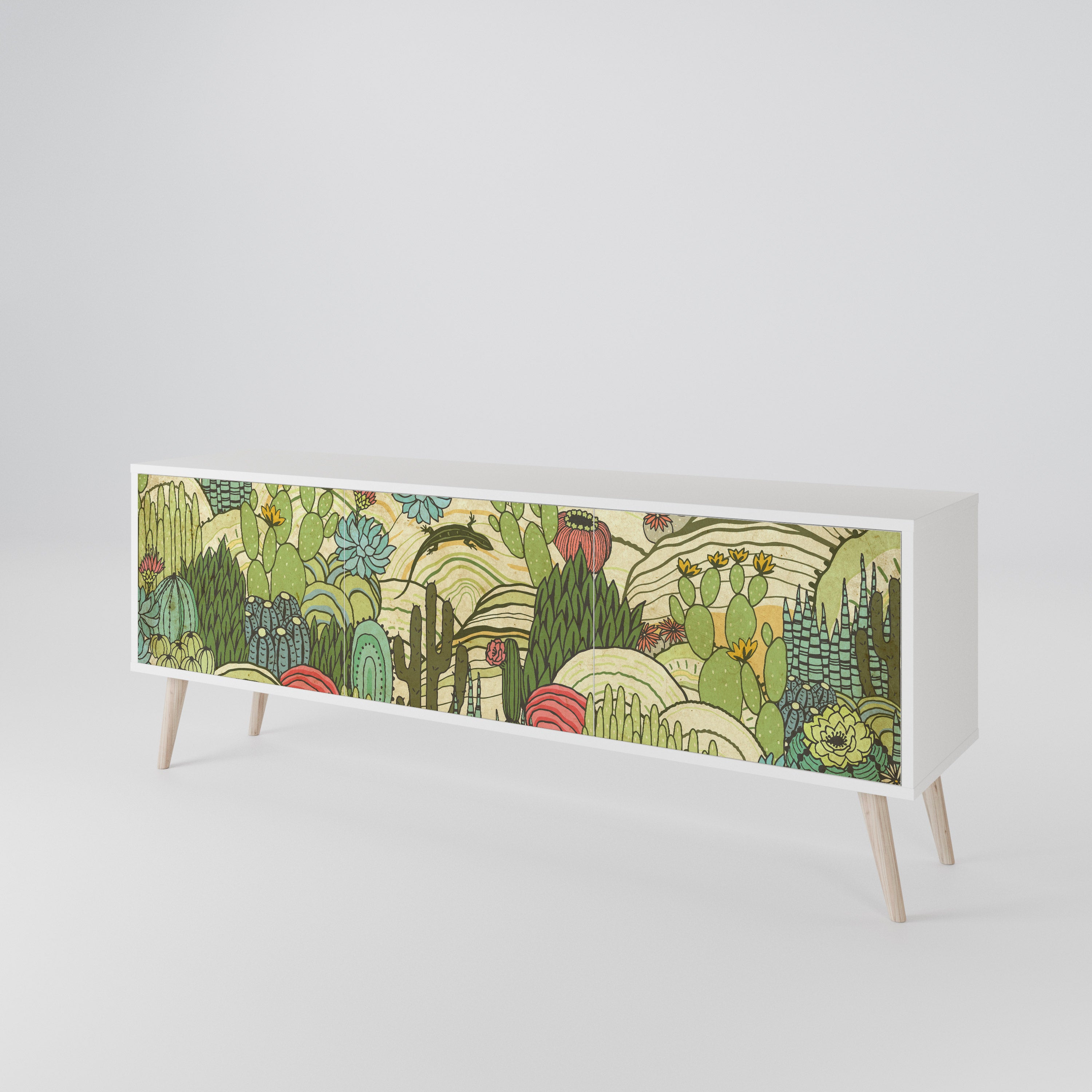SUCCULENTS KALEIDOSCOPE Mueble de TV de 3 Puertas