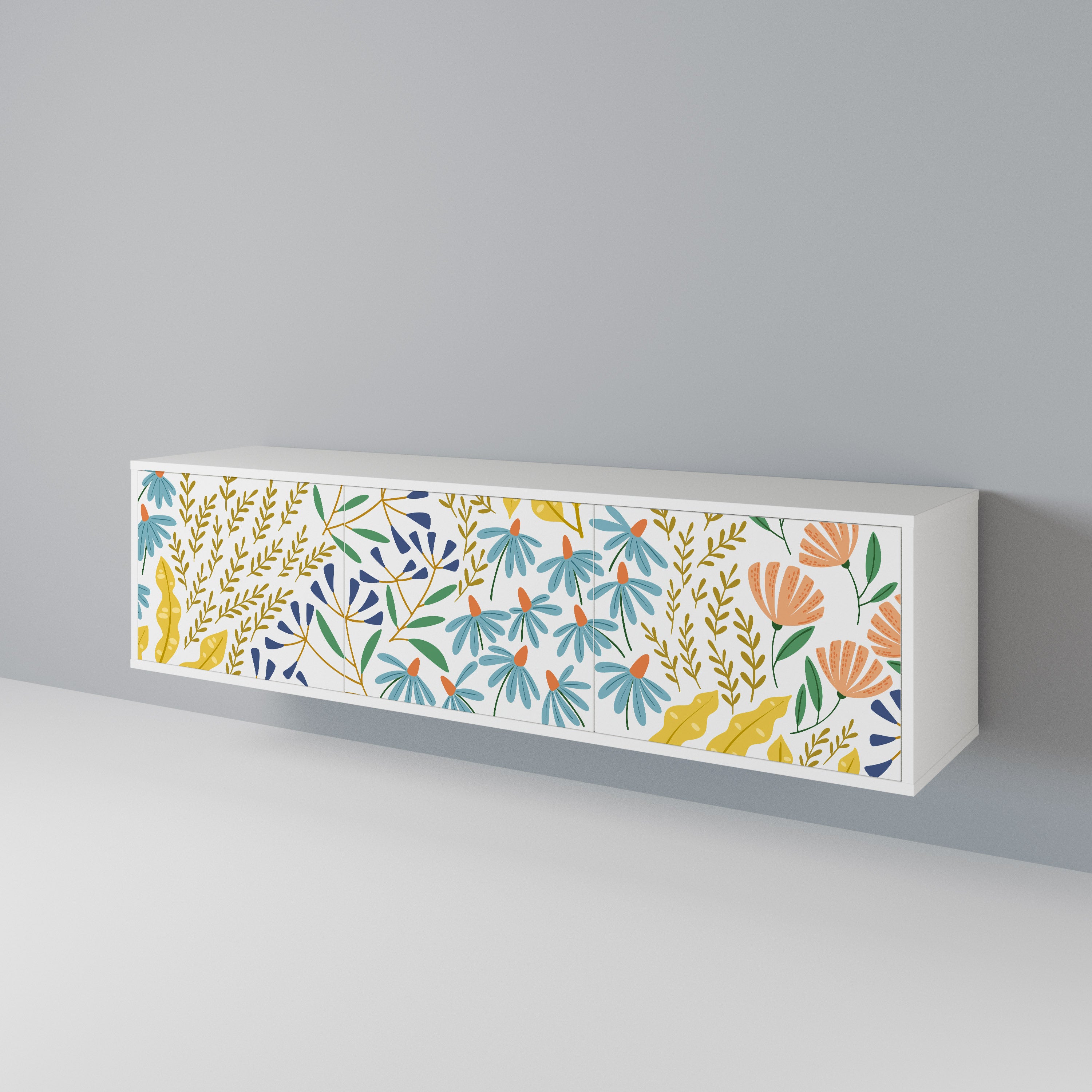 HELLO SPRING Mueble de TV de 3 Puertas