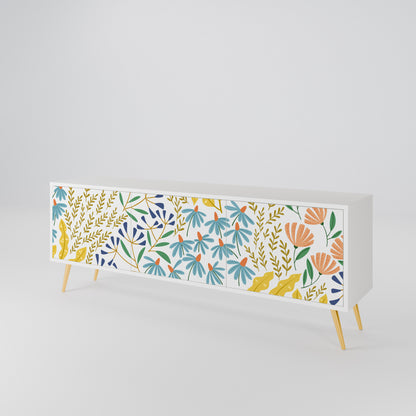 HELLO SPRING Mueble de TV de 3 Puertas