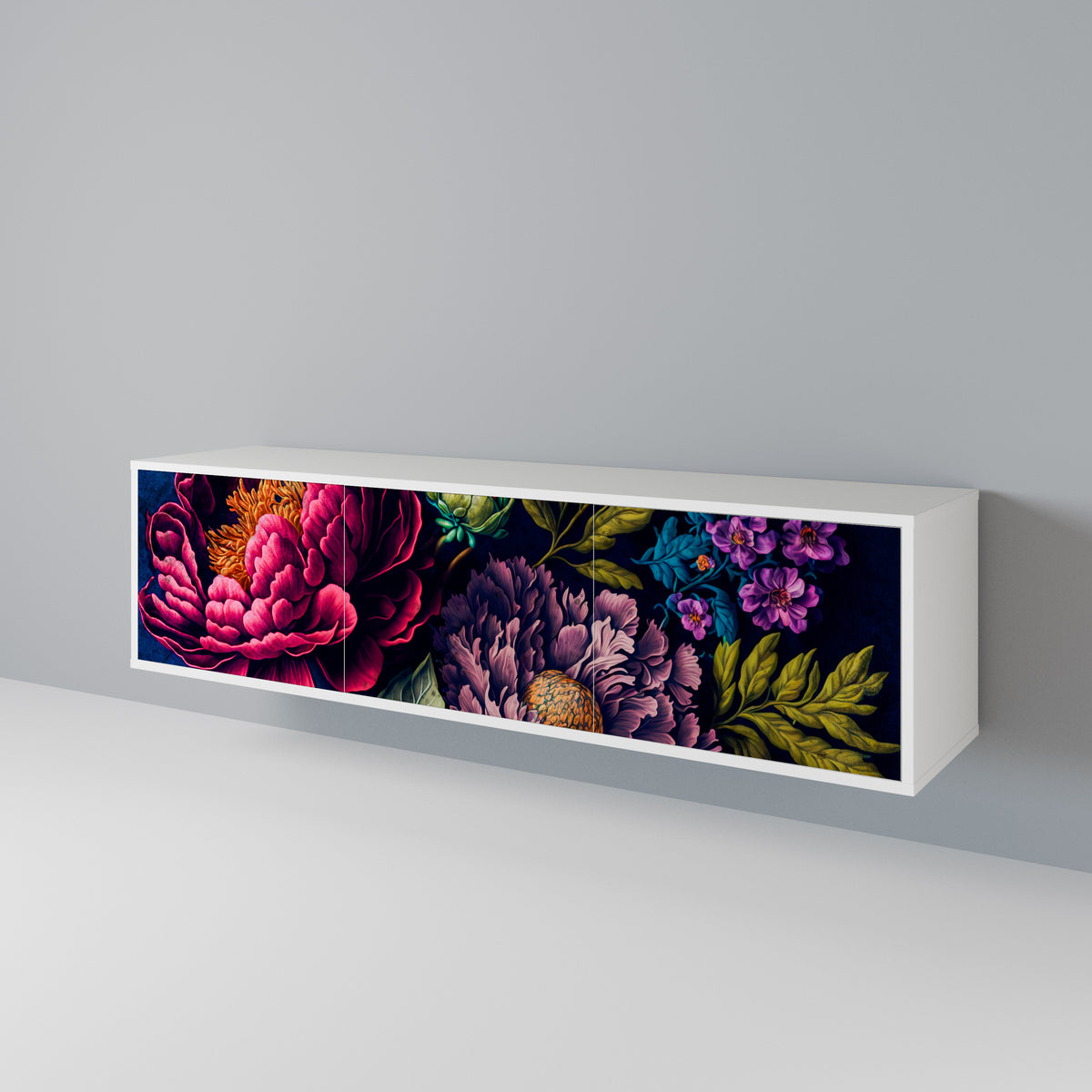 BLOOMING ELEGANCE Mueble de TV de 3 Puertas