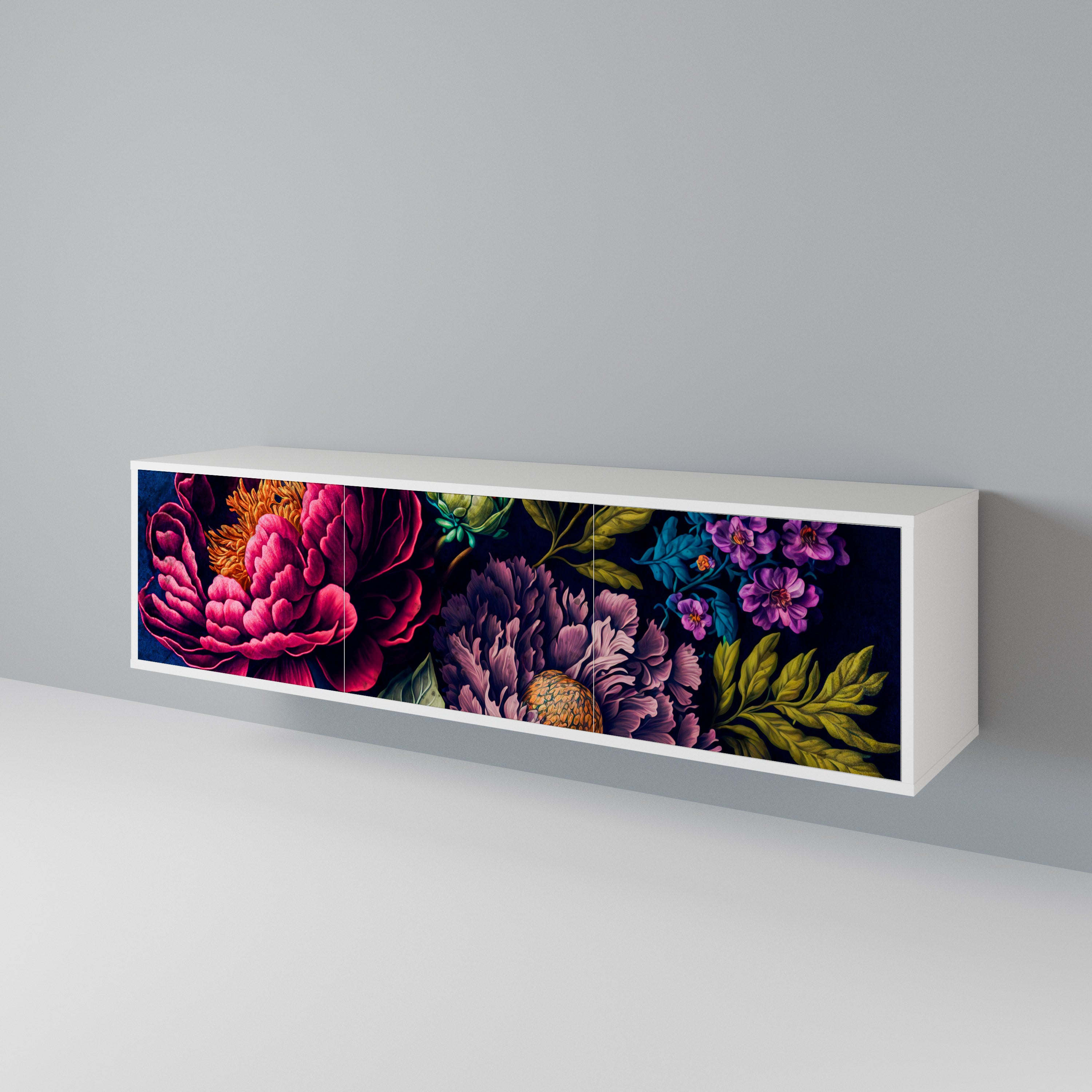 BLOOMING ELEGANCE 3-Door TV Cabinet