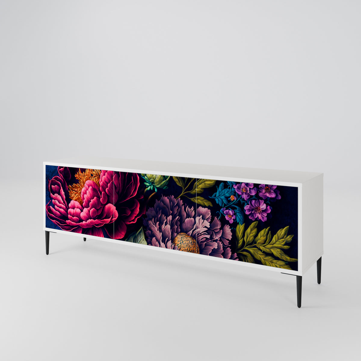 BLOOMING ELEGANCE Mueble de TV de 3 Puertas