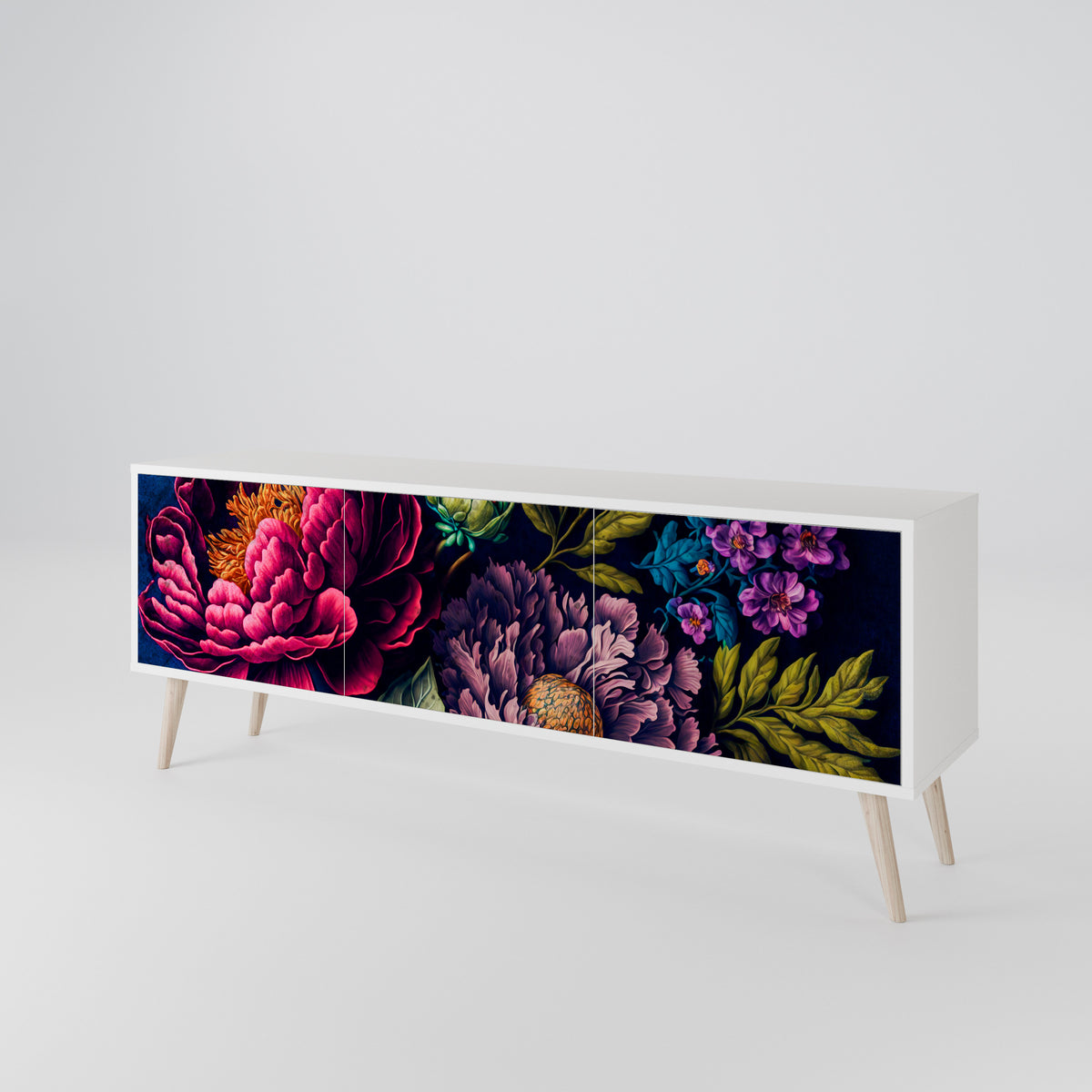 BLOOMING ELEGANCE Mueble de TV de 3 Puertas