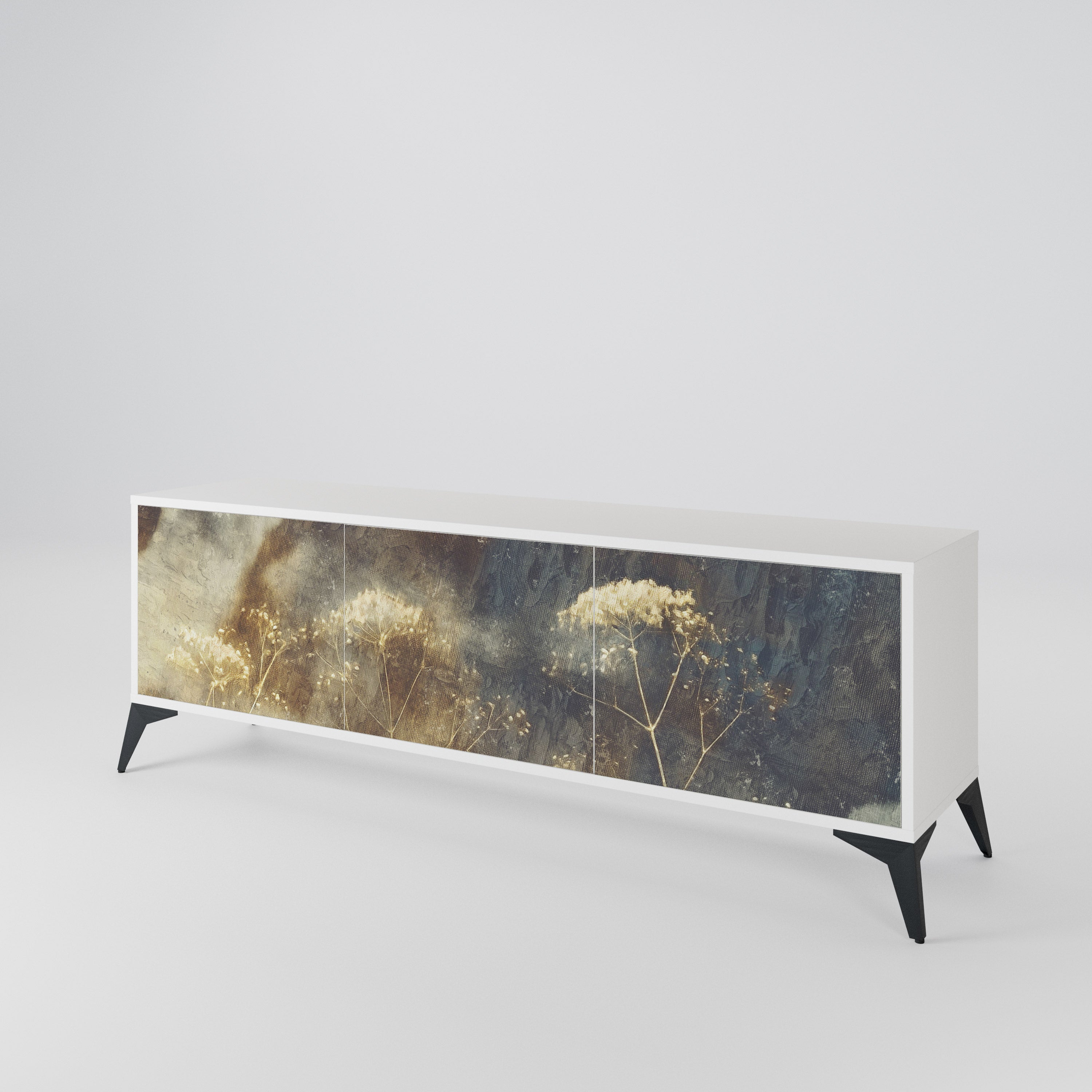GENTLE POWER Mueble de TV de 3 Puertas