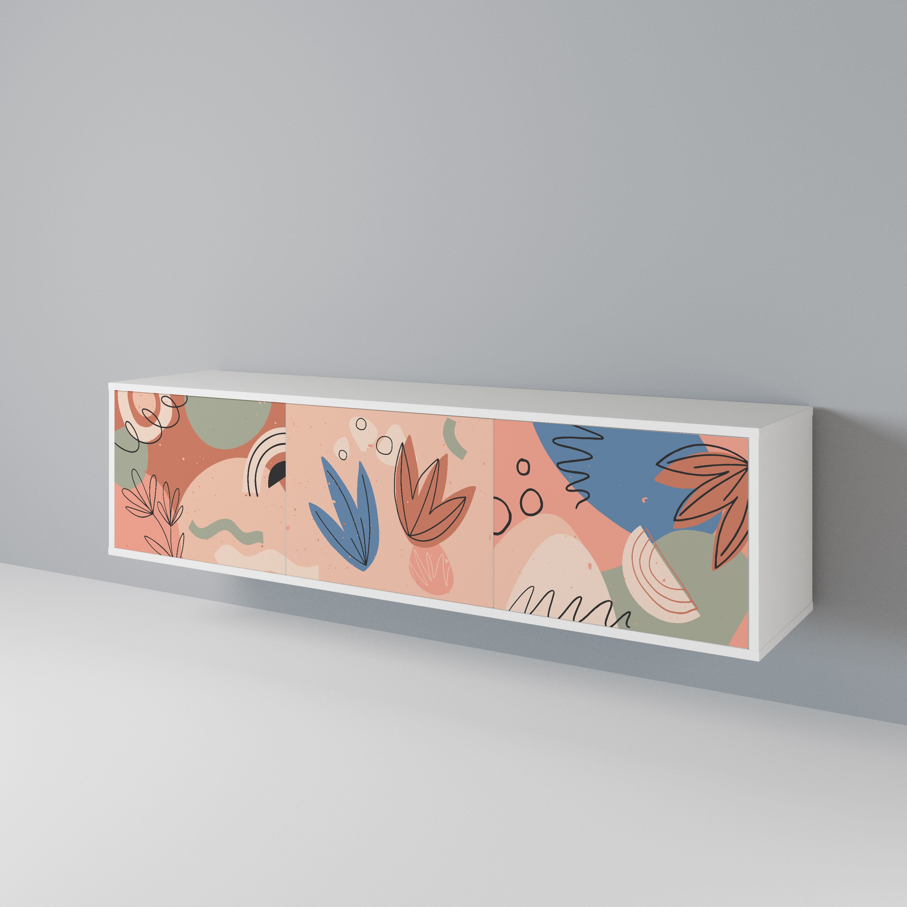 PASTEL DESTINY Mueble de TV de 3 Puertas