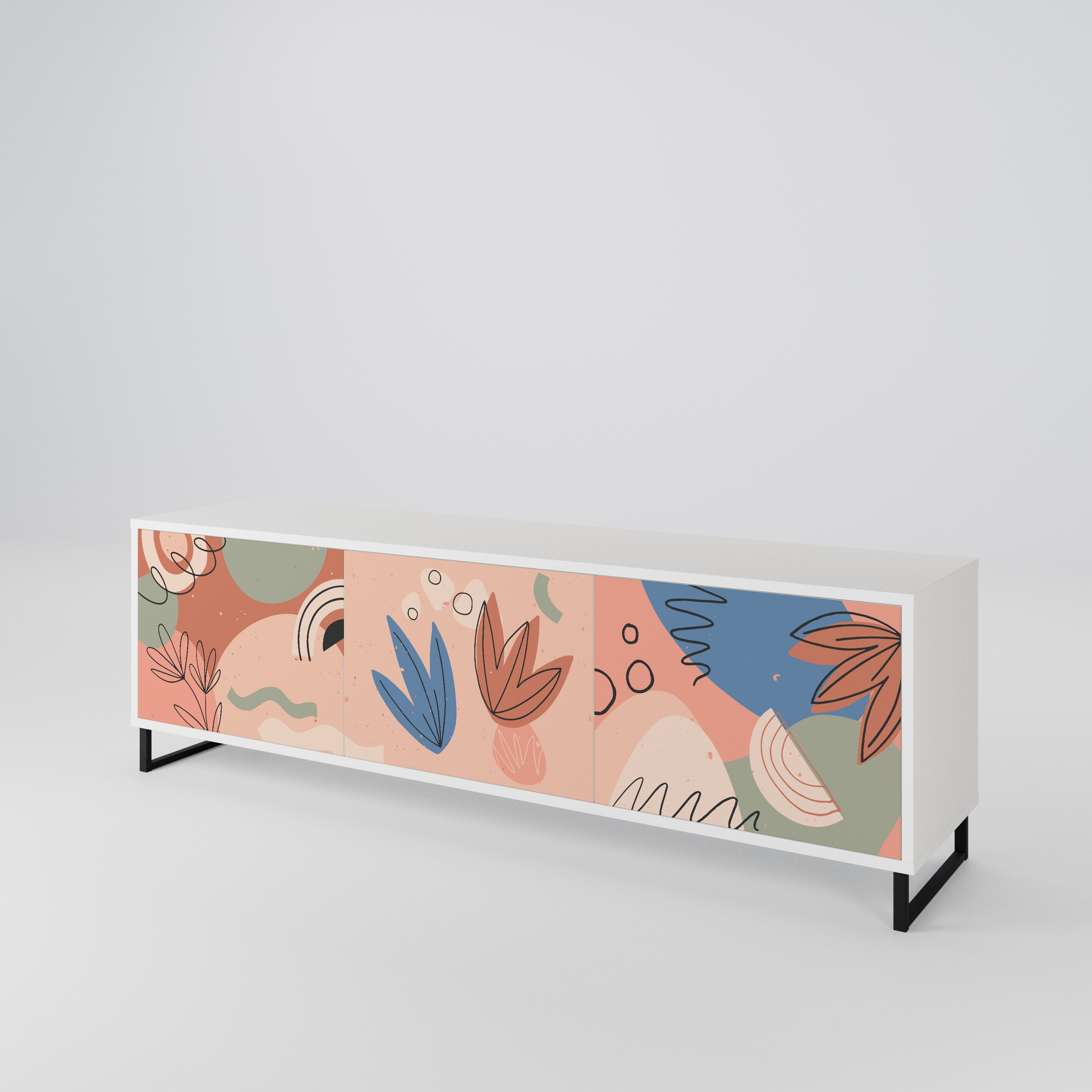 PASTEL DESTINY Mueble de TV de 3 Puertas