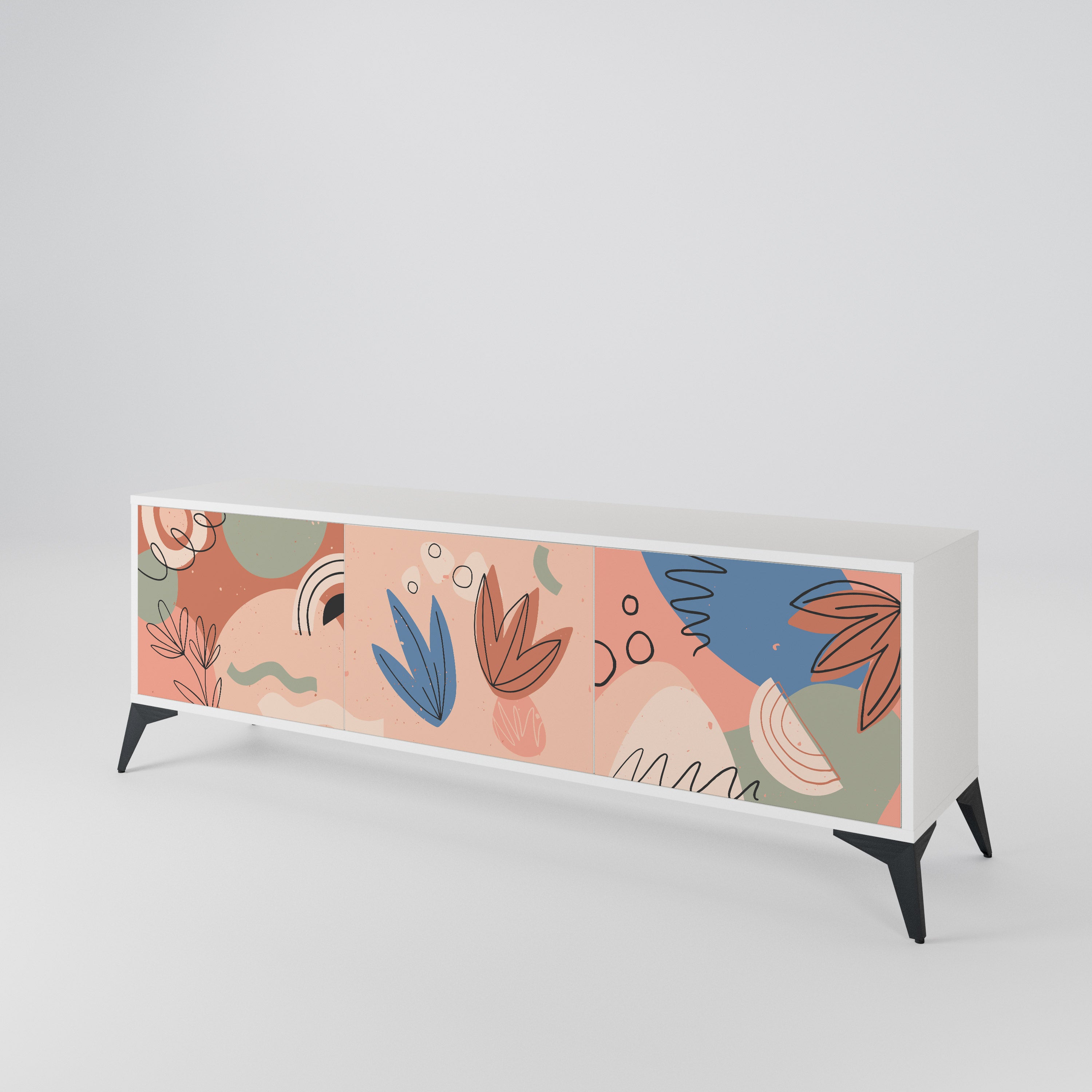 PASTEL DESTINY Mueble de TV de 3 Puertas