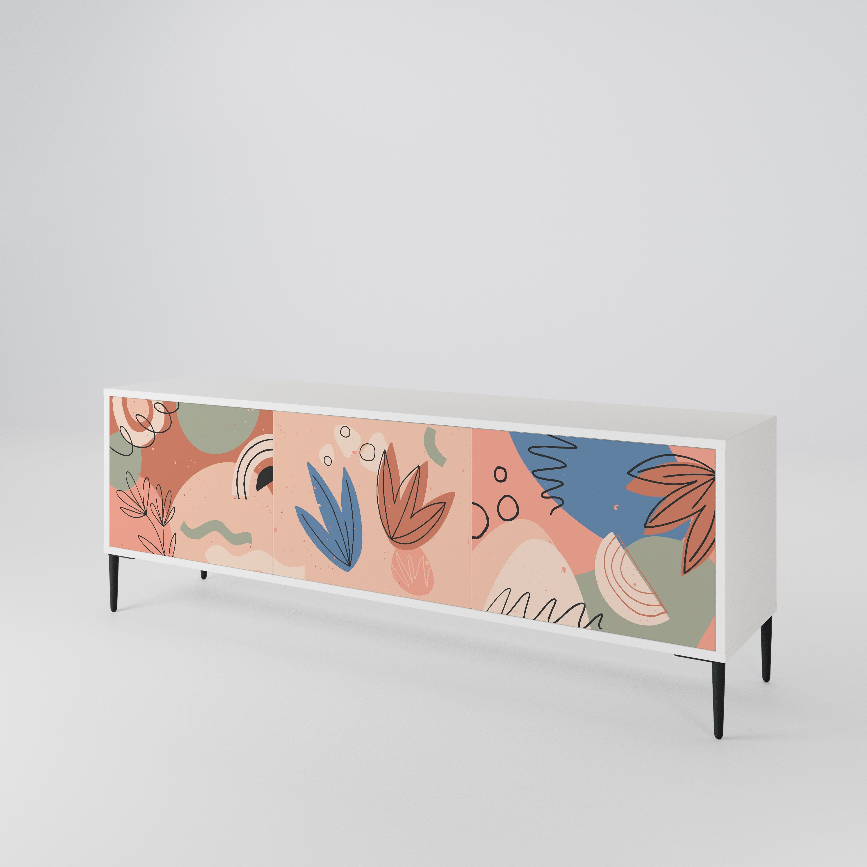 PASTEL DESTINY Mueble de TV de 3 Puertas