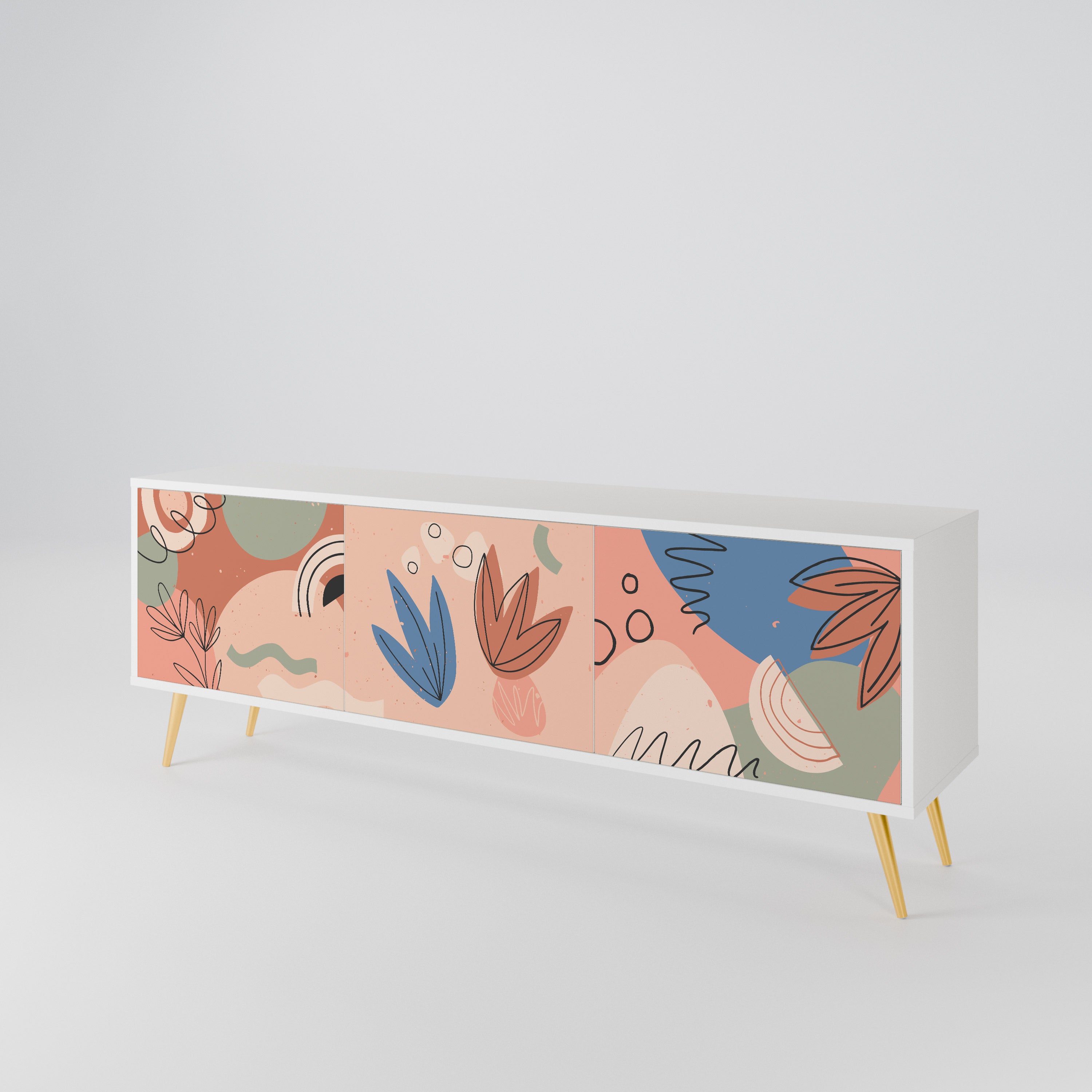 PASTEL DESTINY Mueble de TV de 3 Puertas