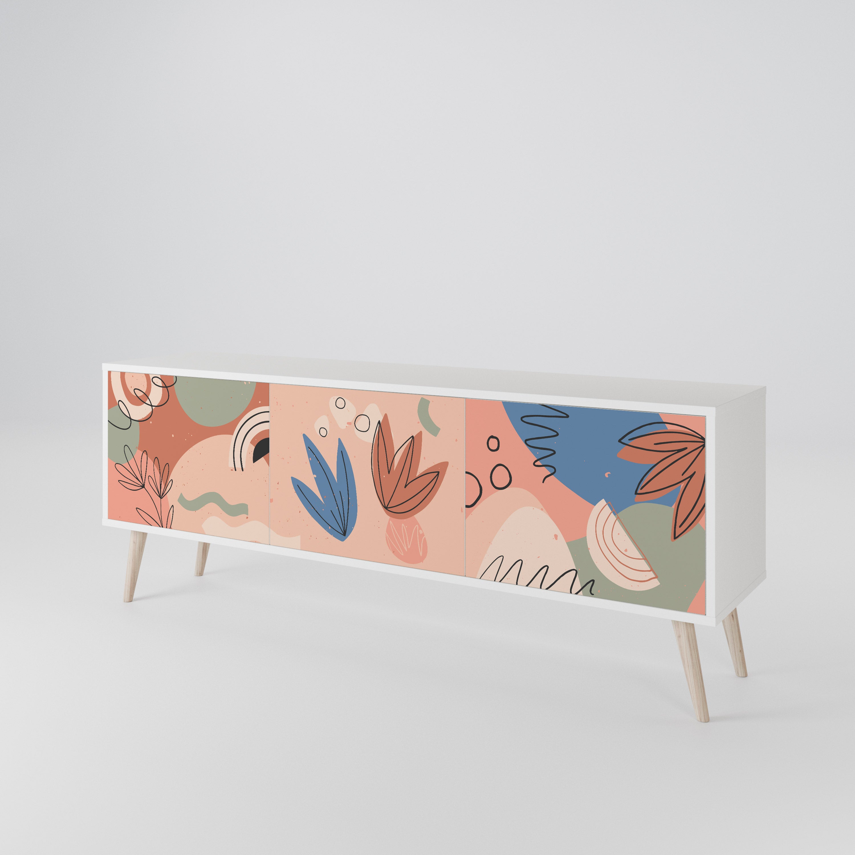PASTEL DESTINY Mueble de TV de 3 Puertas