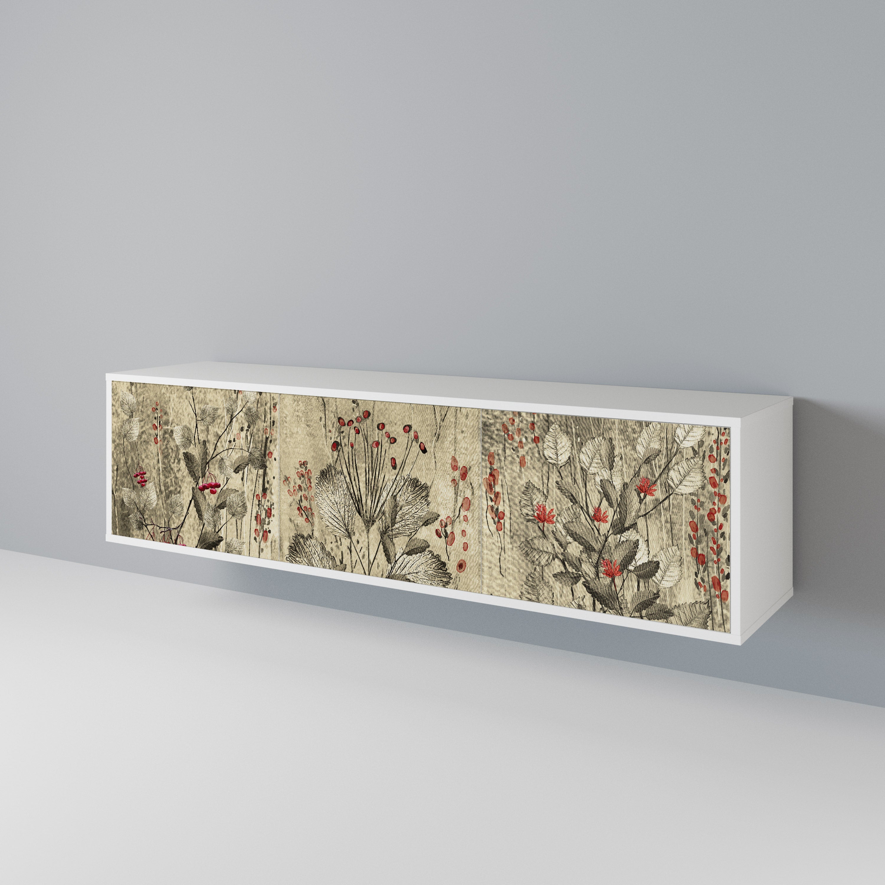 HERBAL GRACE Mueble de TV de 3 Puertas