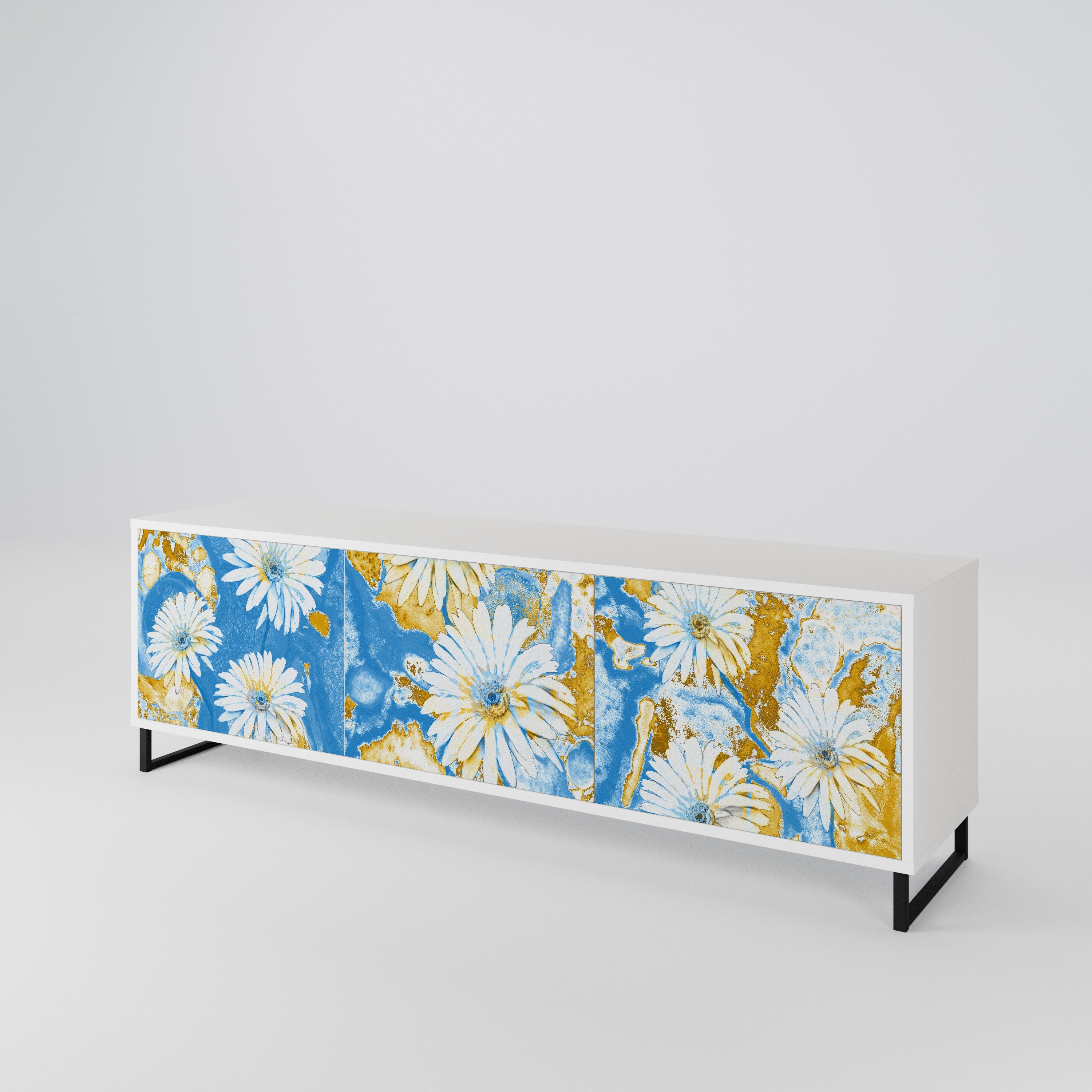 DAISY LUXE Mueble de TV de 3 Puertas