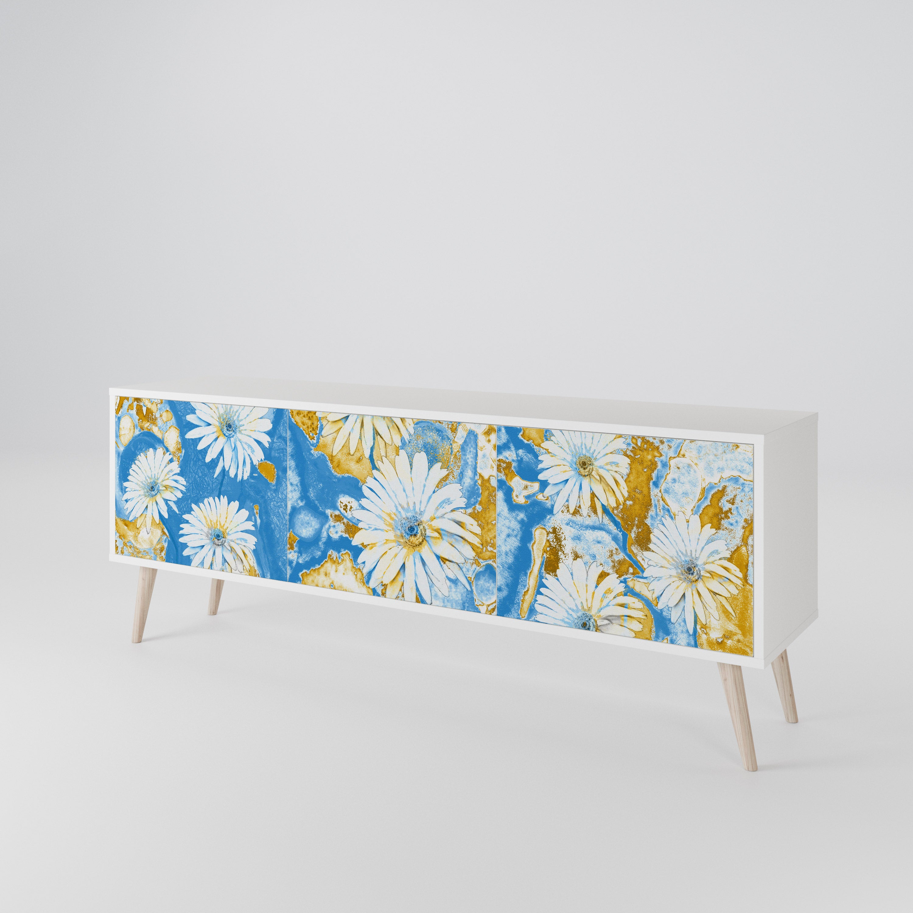 DAISY LUXE Mueble de TV de 3 Puertas