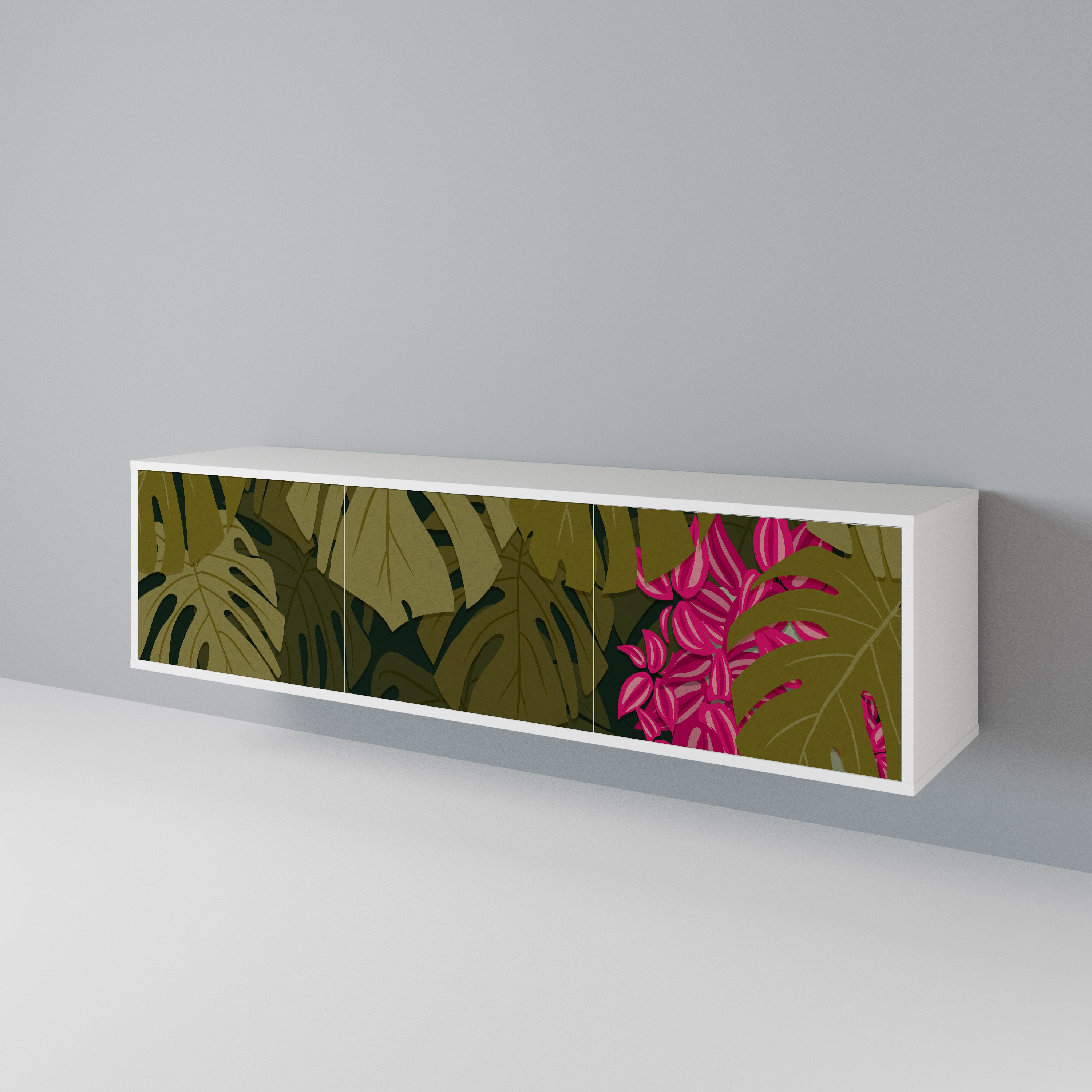 TROPICAL BEAUTY Mueble de TV de 3 Puertas