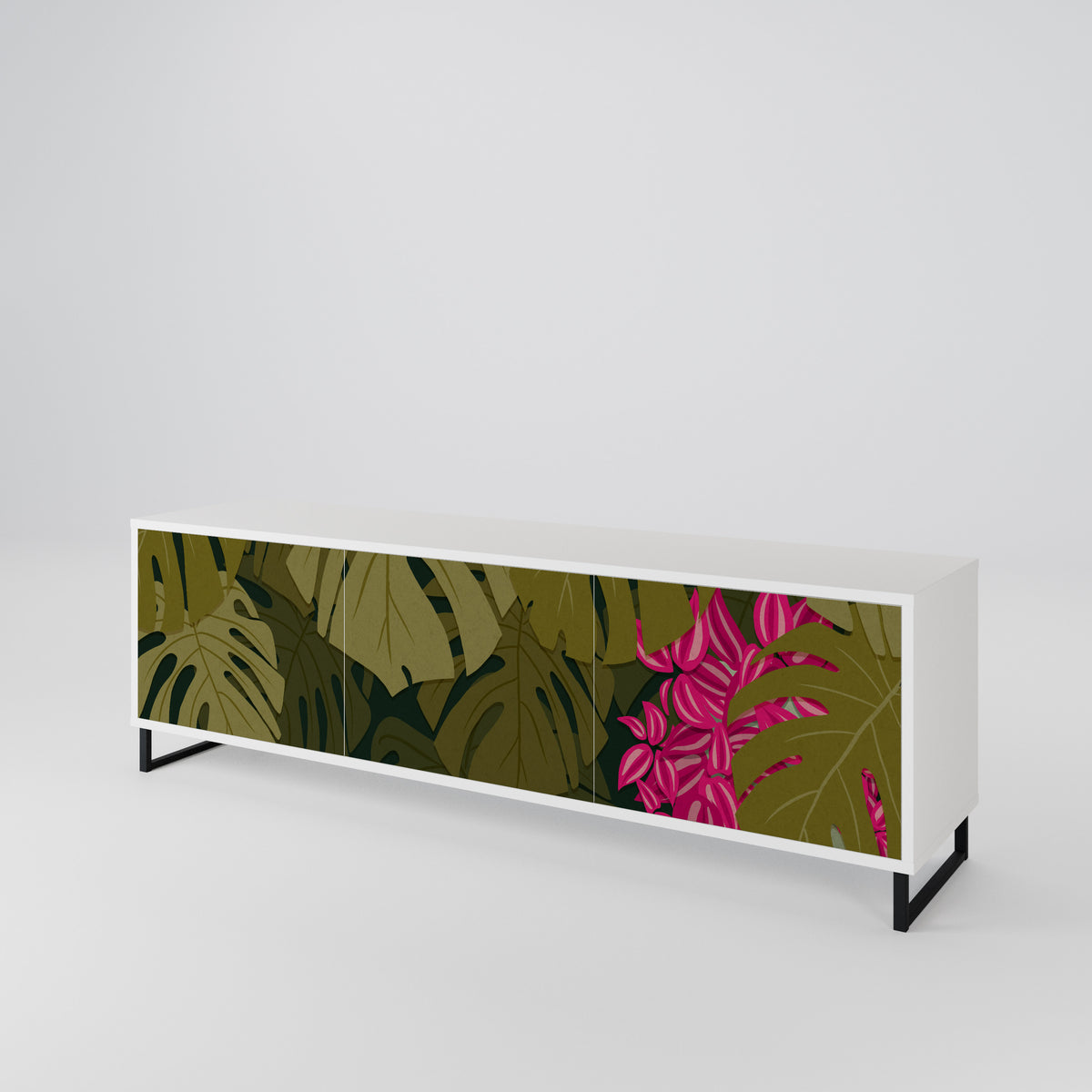 TROPICAL BEAUTY Mueble de TV de 3 Puertas