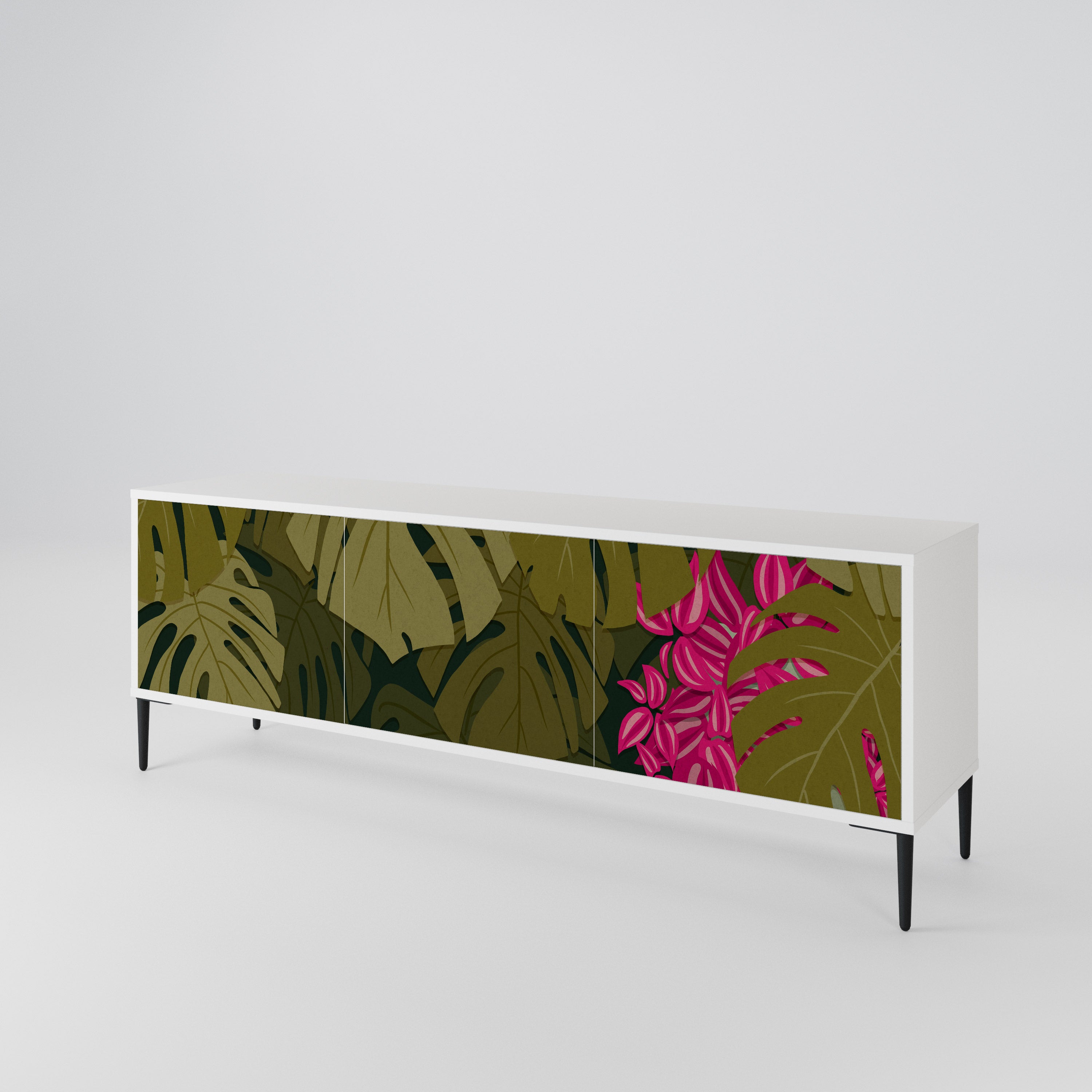 TROPICAL BEAUTY Mueble de TV de 3 Puertas