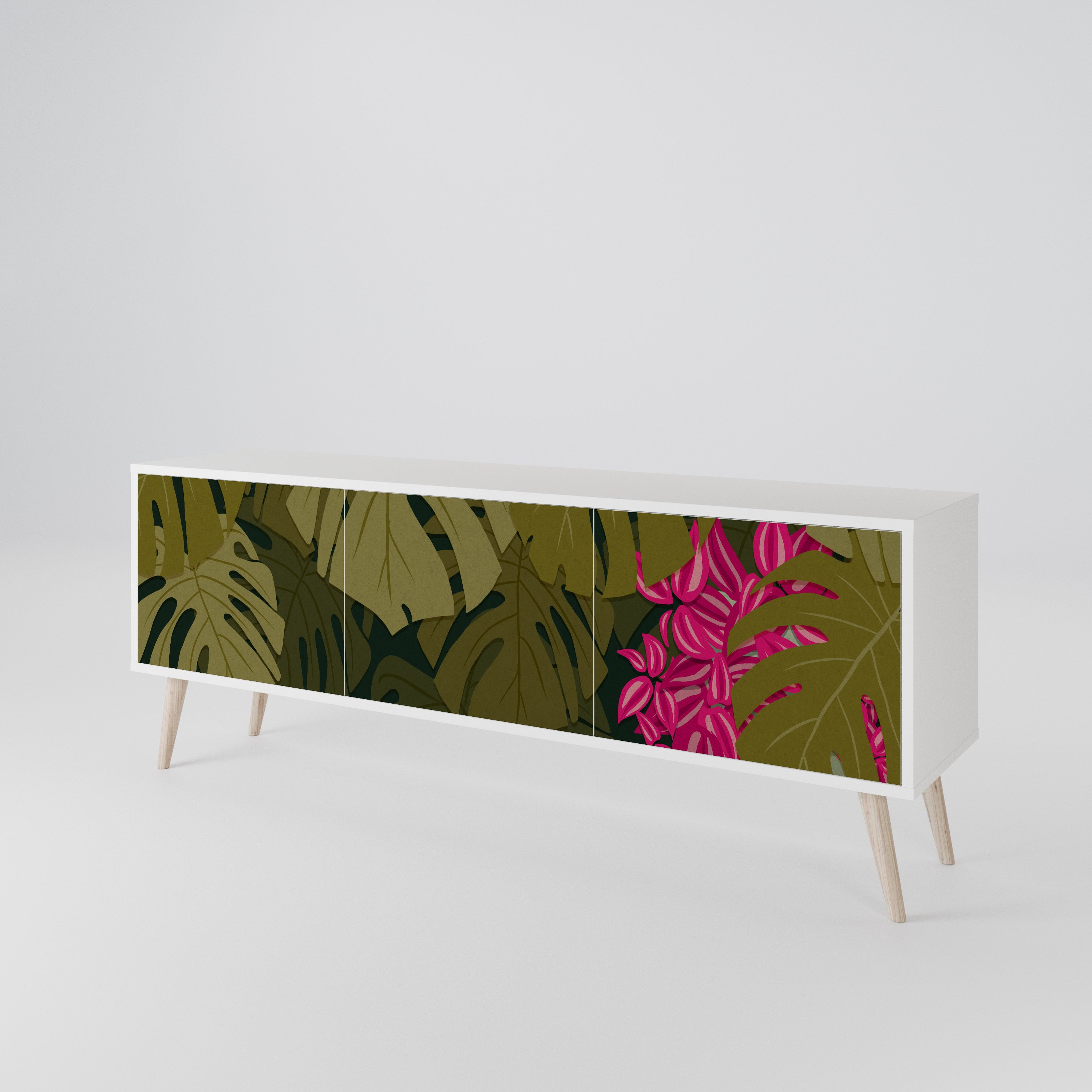 TROPICAL BEAUTY Mueble de TV de 3 Puertas