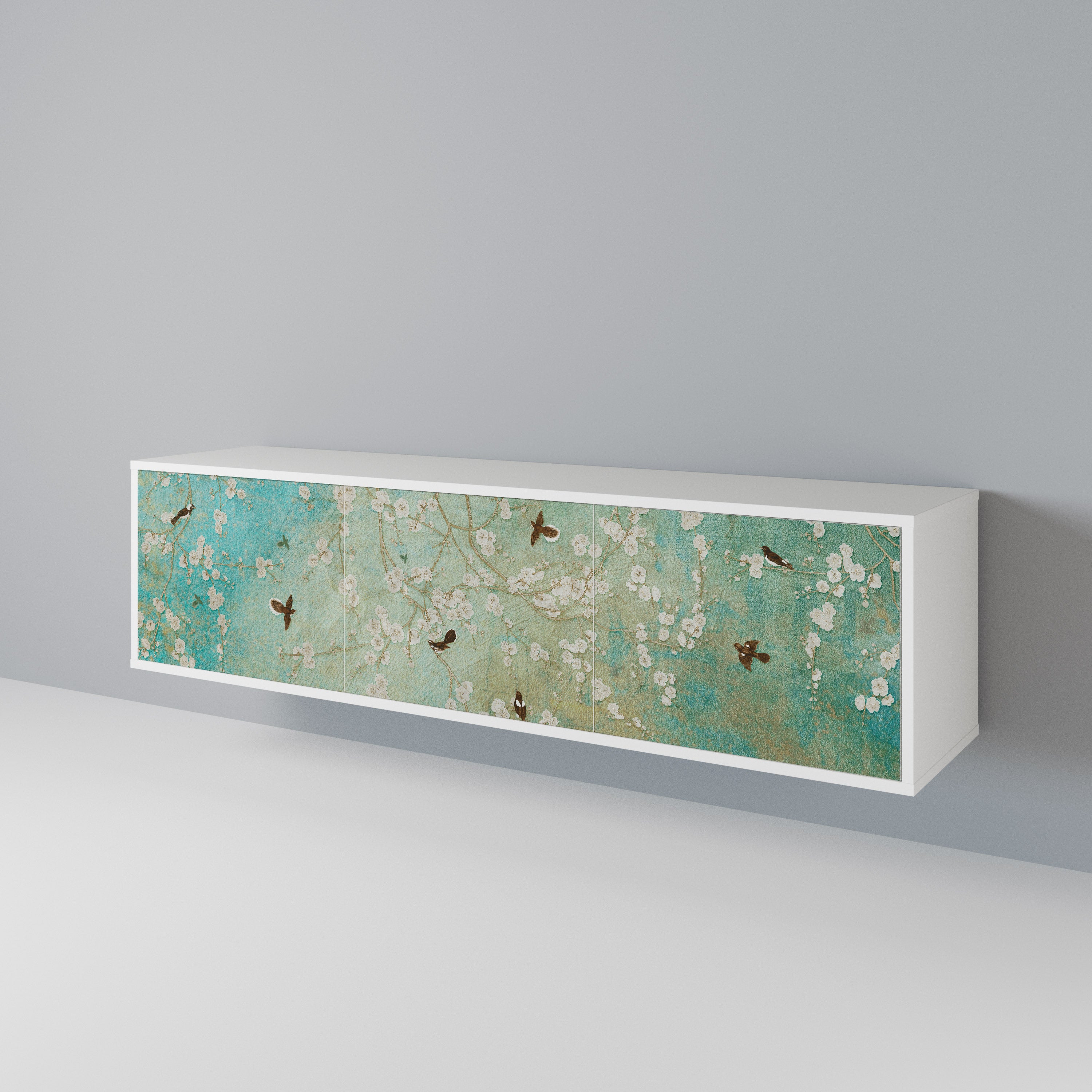BLOOMING CHARM Mueble de TV de 3 Puertas