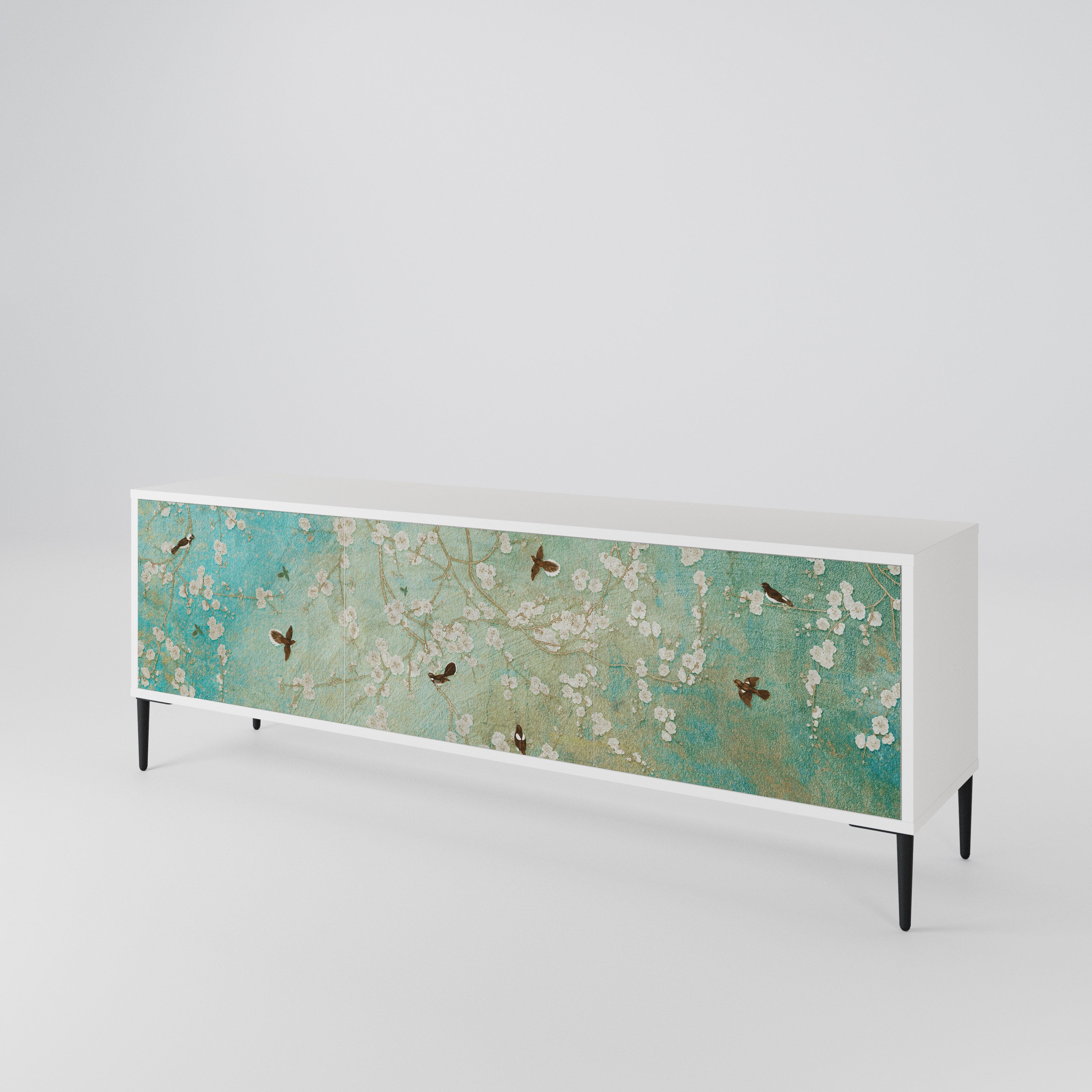 BLOOMING CHARM Mueble de TV de 3 Puertas