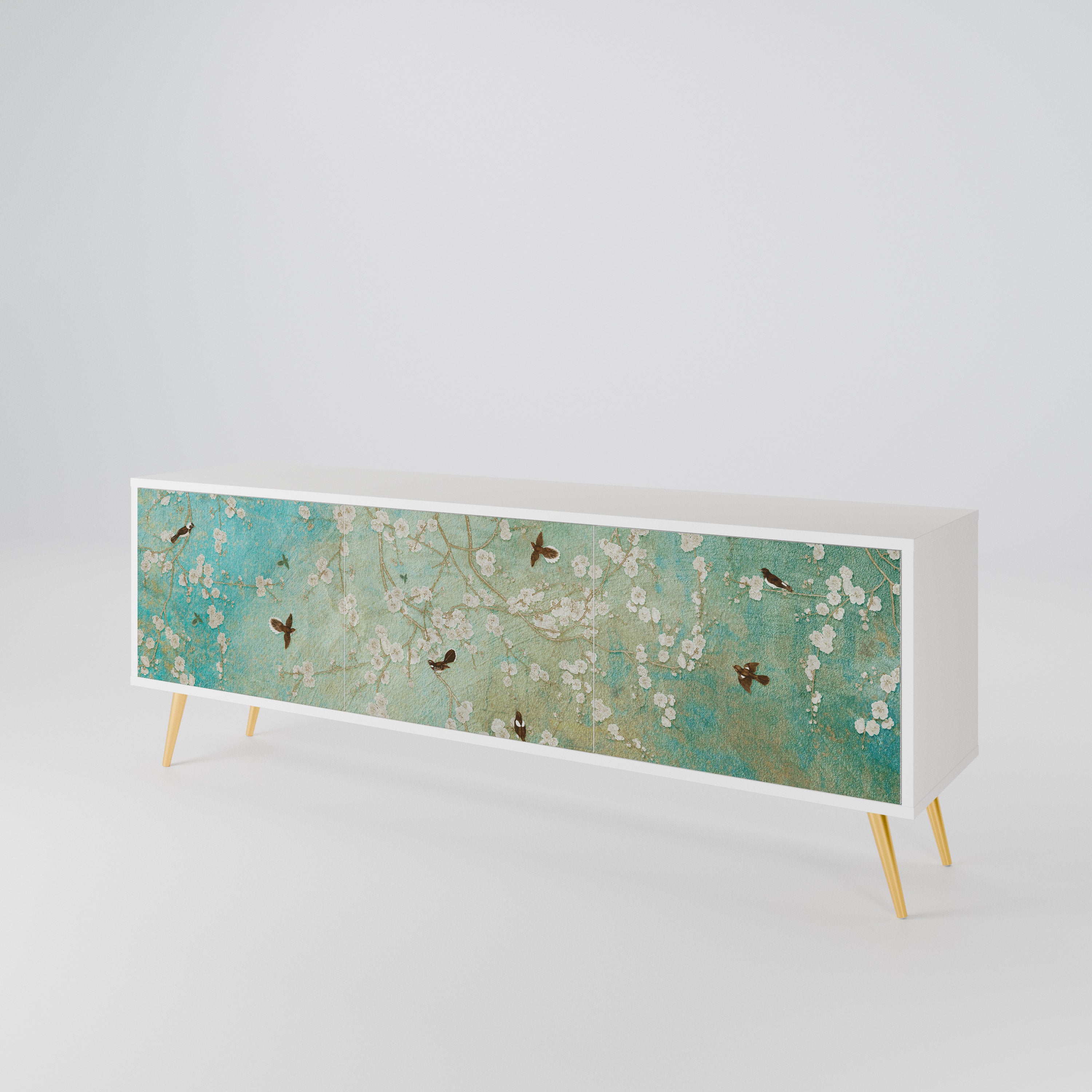BLOOMING CHARM Mueble de TV de 3 Puertas