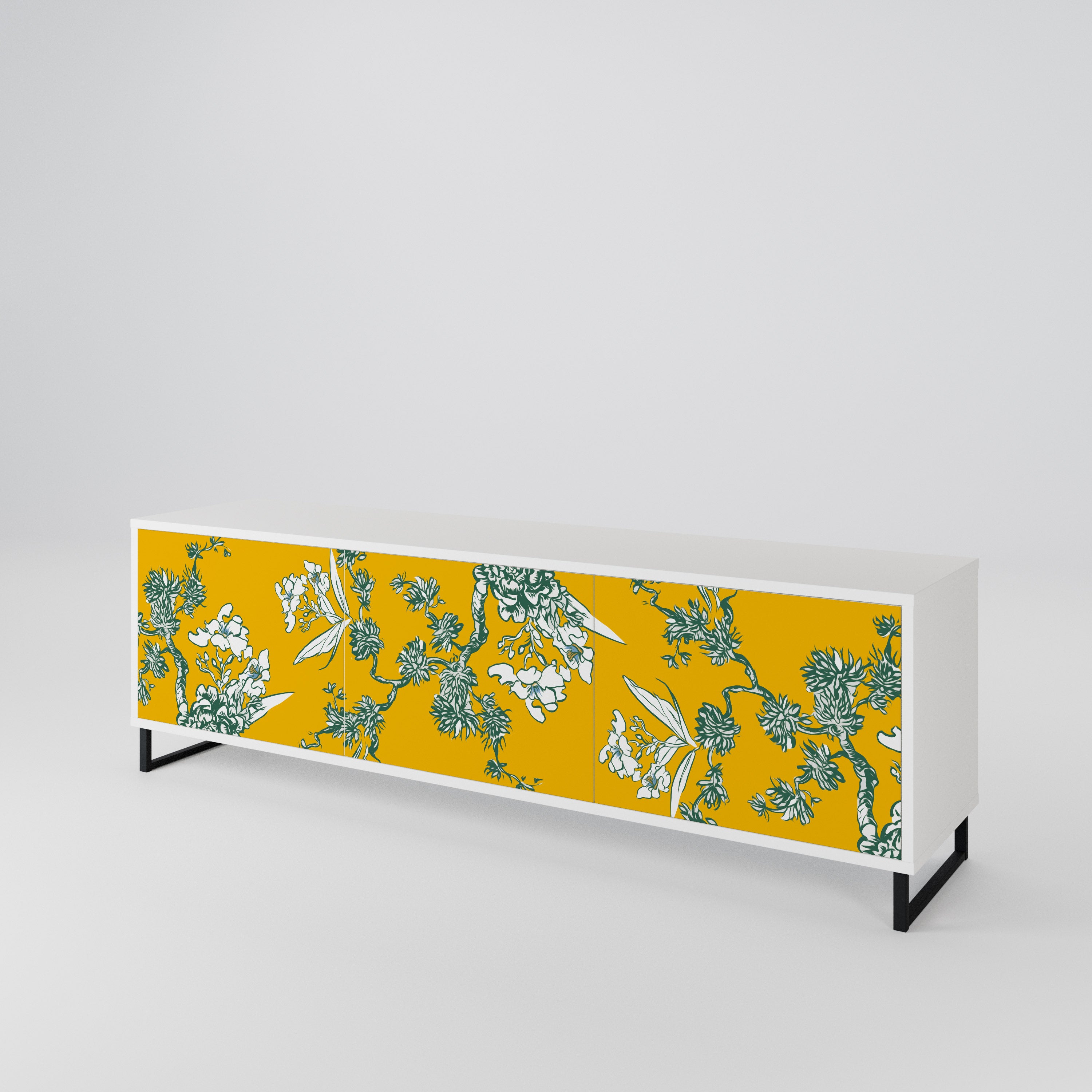 YELLOW CHINOISERIE Mueble de TV de 3 Puertas