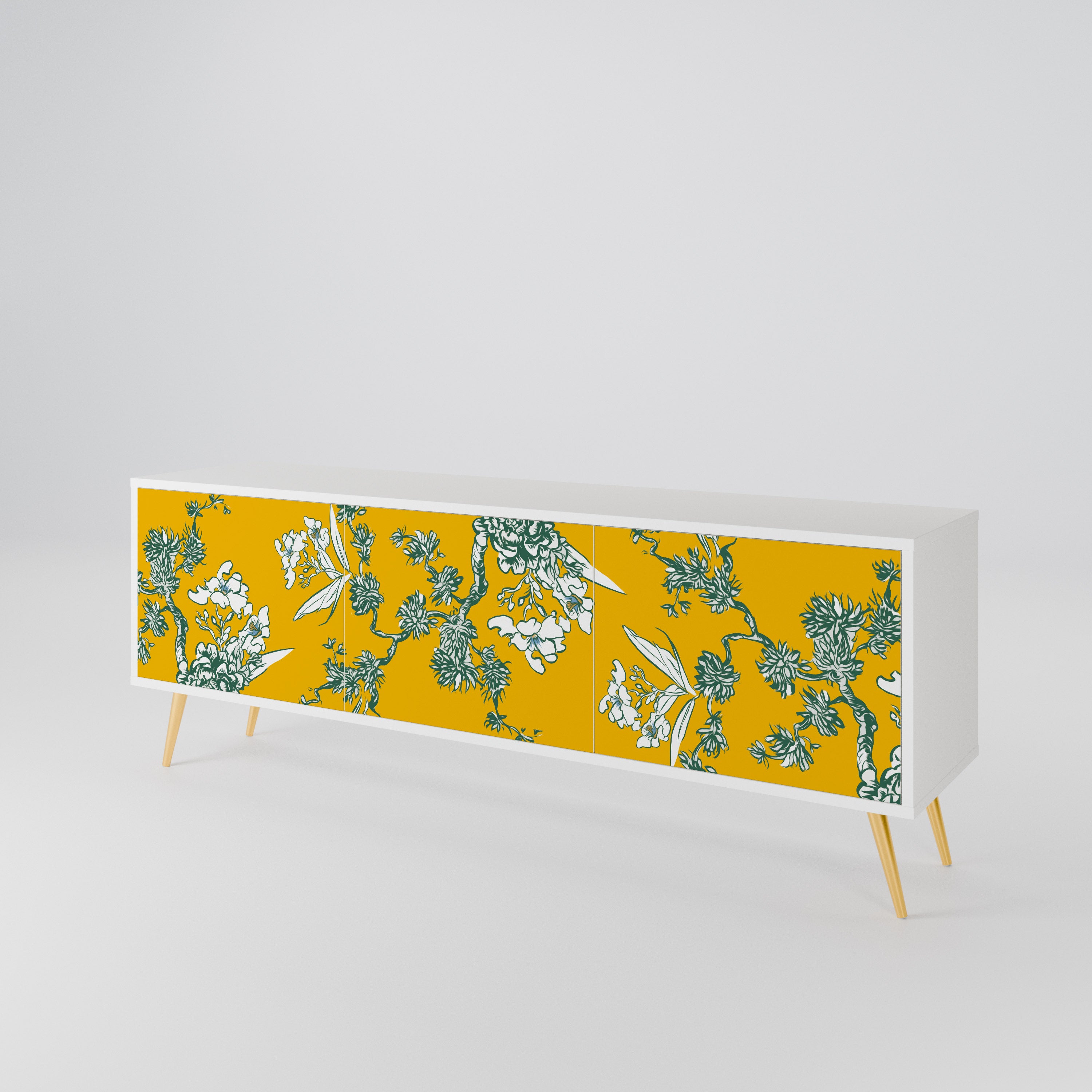 YELLOW CHINOISERIE Mueble de TV de 3 Puertas