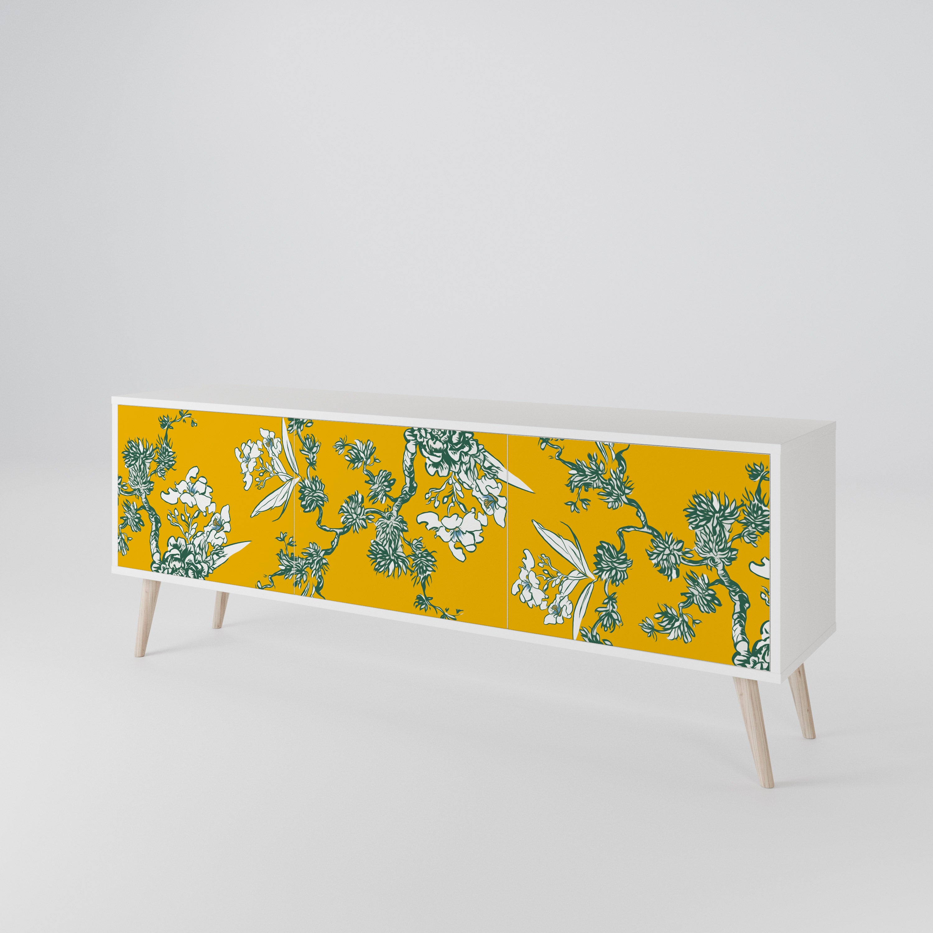 YELLOW CHINOISERIE Mueble de TV de 3 Puertas