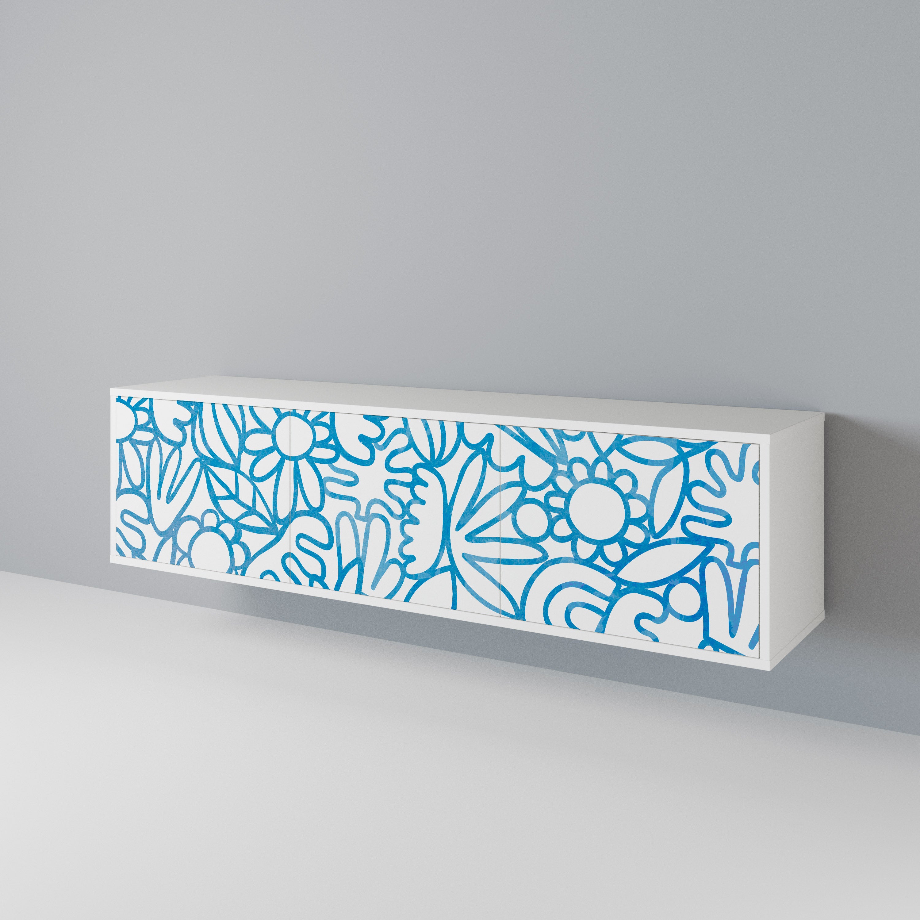 BLOOMY MORNING Mueble de TV de 3 Puertas