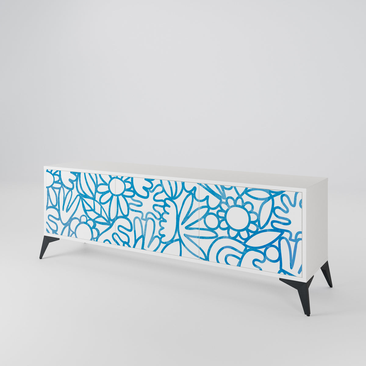BLOOMY MORNING Mueble de TV de 3 Puertas