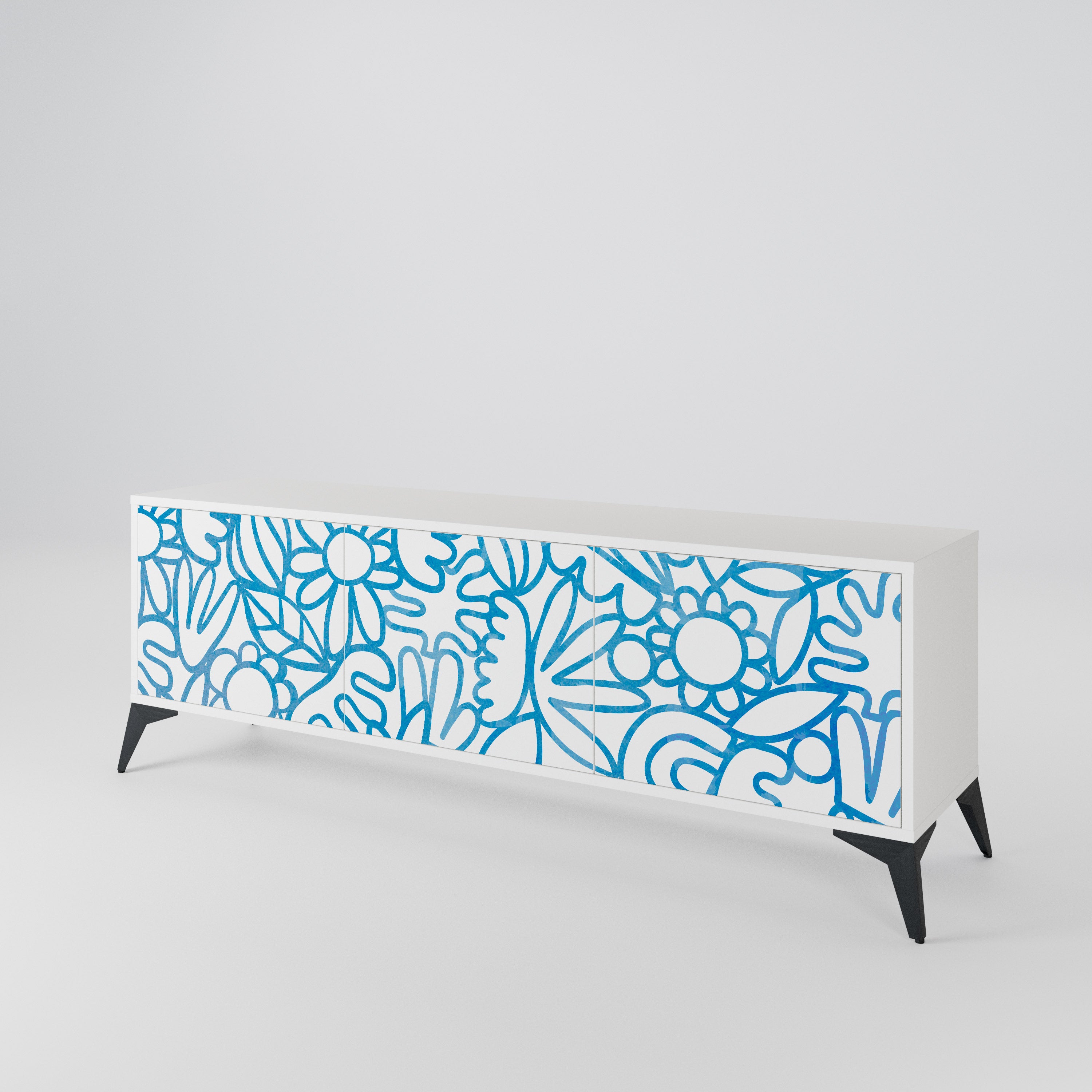 BLOOMY MORNING Mueble de TV de 3 Puertas