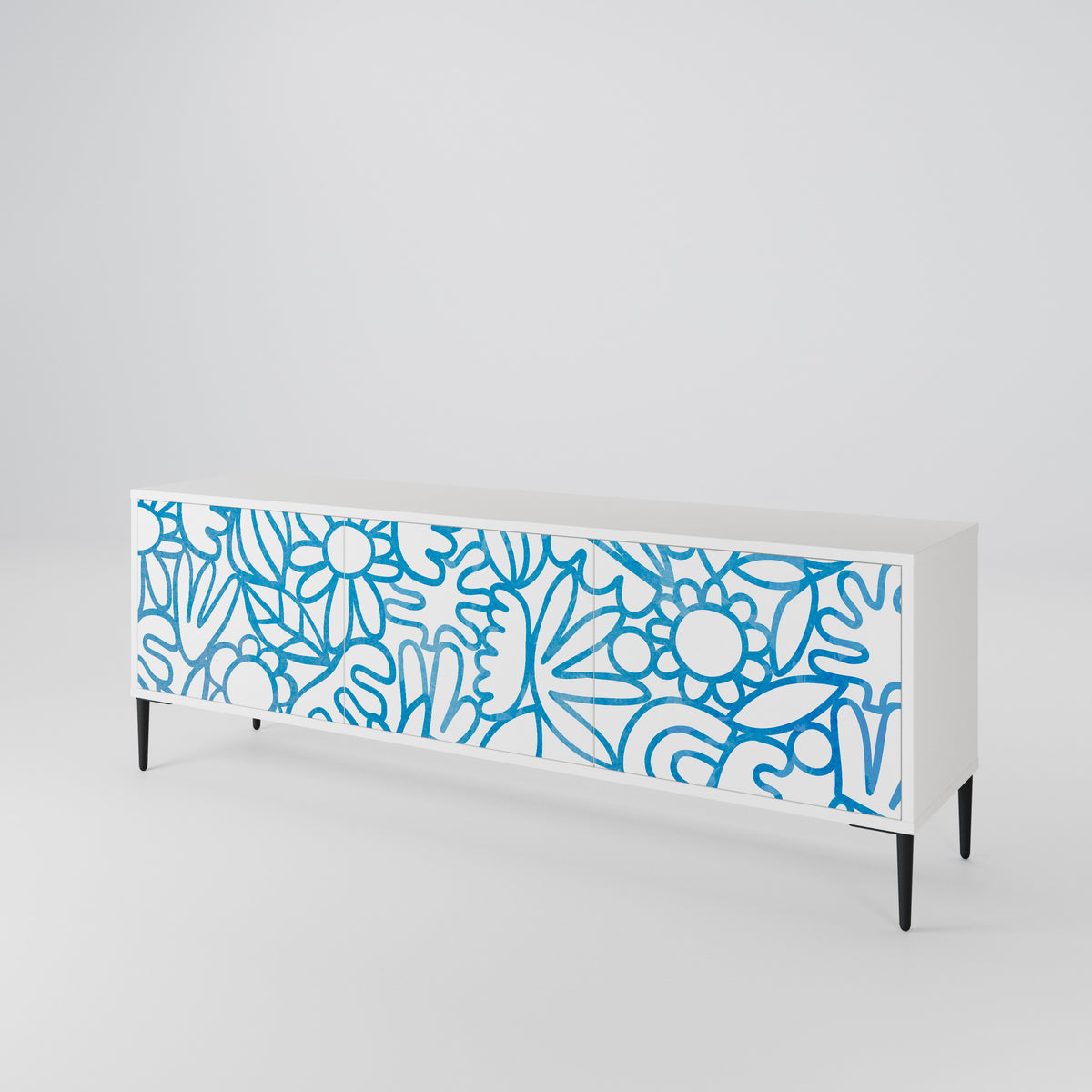 BLOOMY MORNING Mueble de TV de 3 Puertas