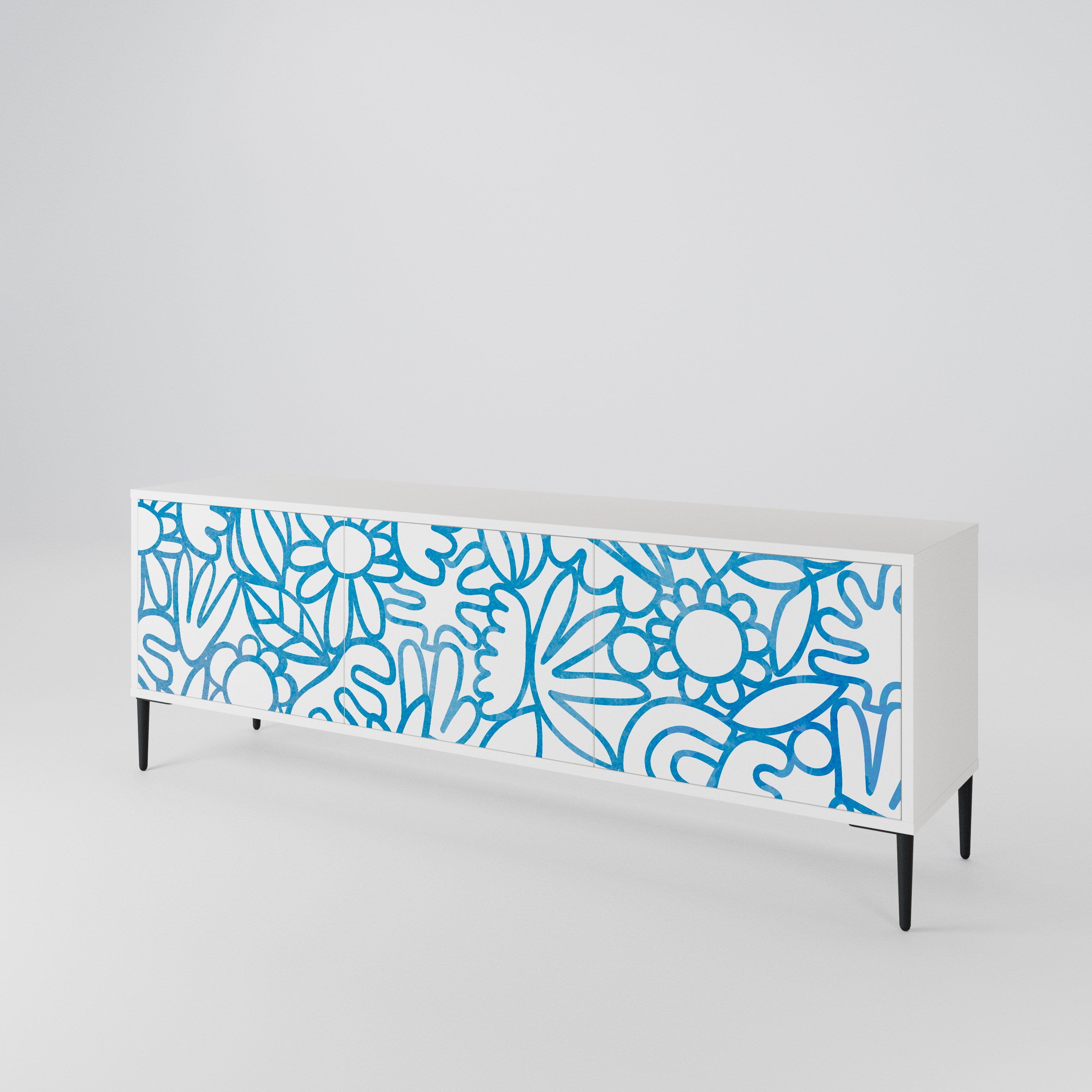 BLOOMY MORNING Mueble de TV de 3 Puertas