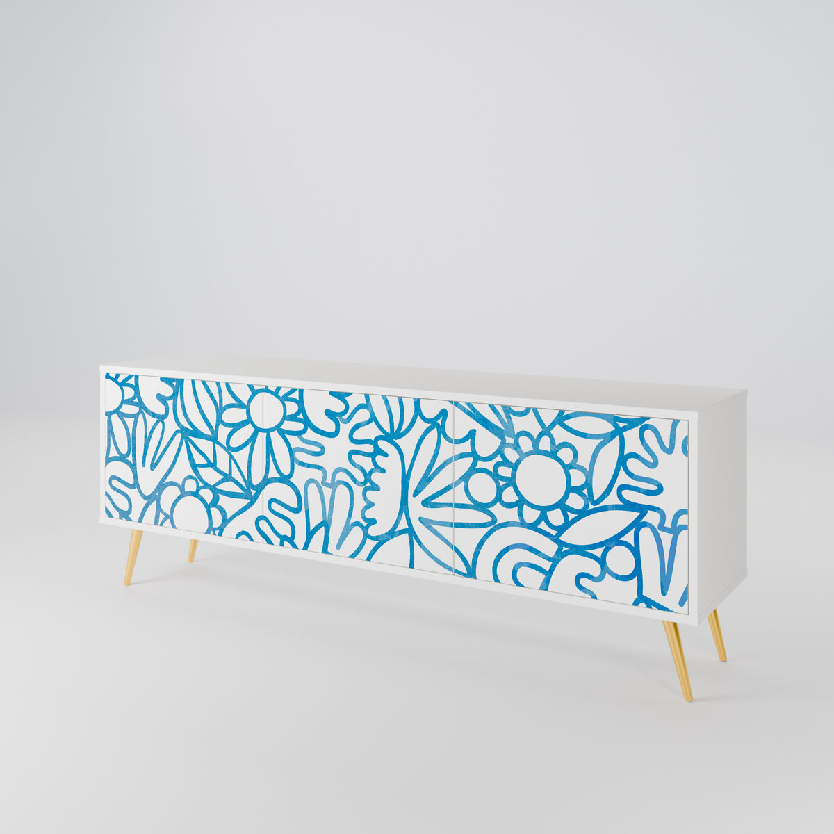 BLOOMY MORNING Mueble de TV de 3 Puertas