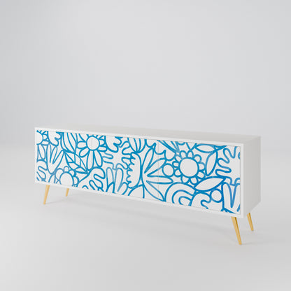 BLOOMY MORNING Mueble de TV de 3 Puertas