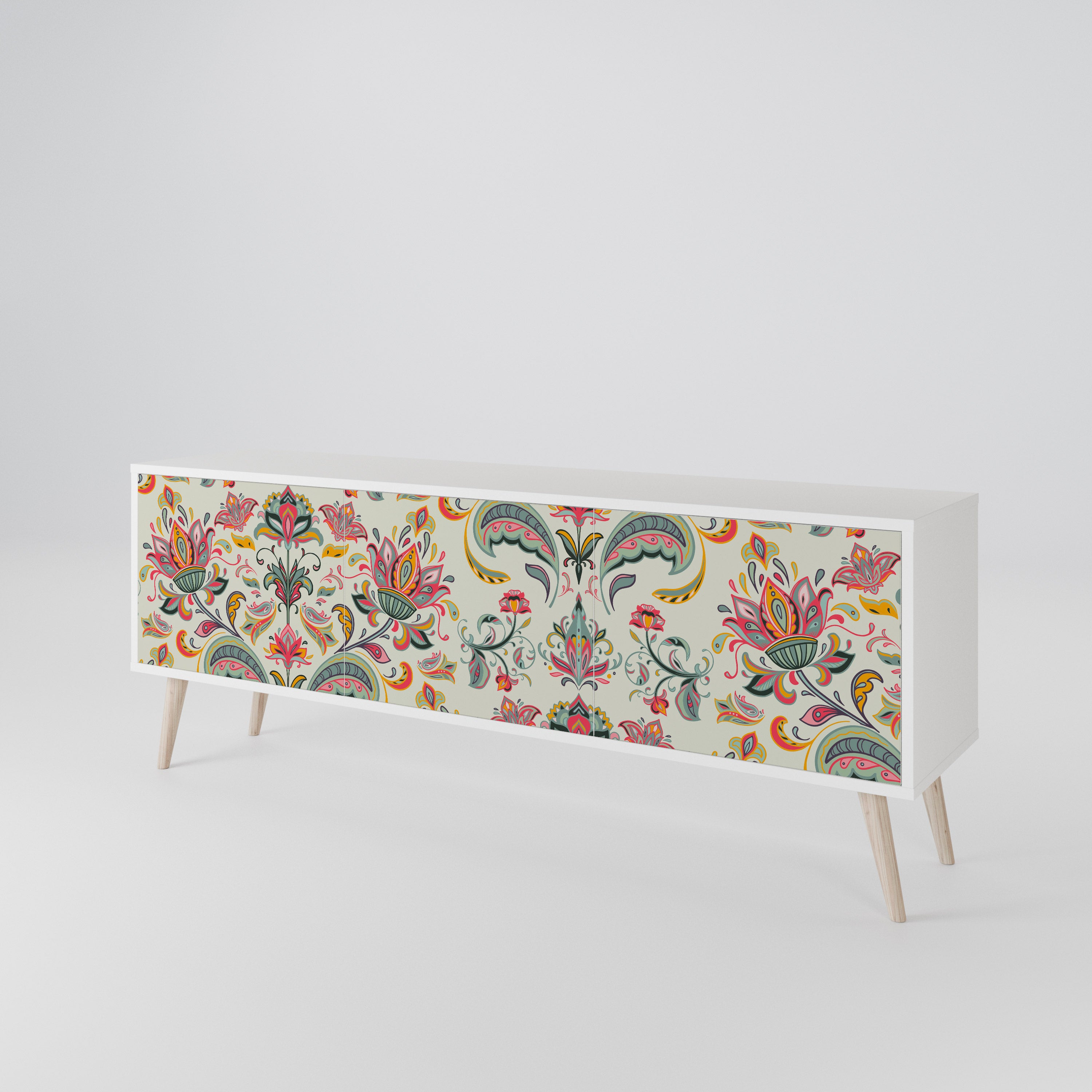 ORGANIC FOLKLORE Mueble de TV de 3 Puertas