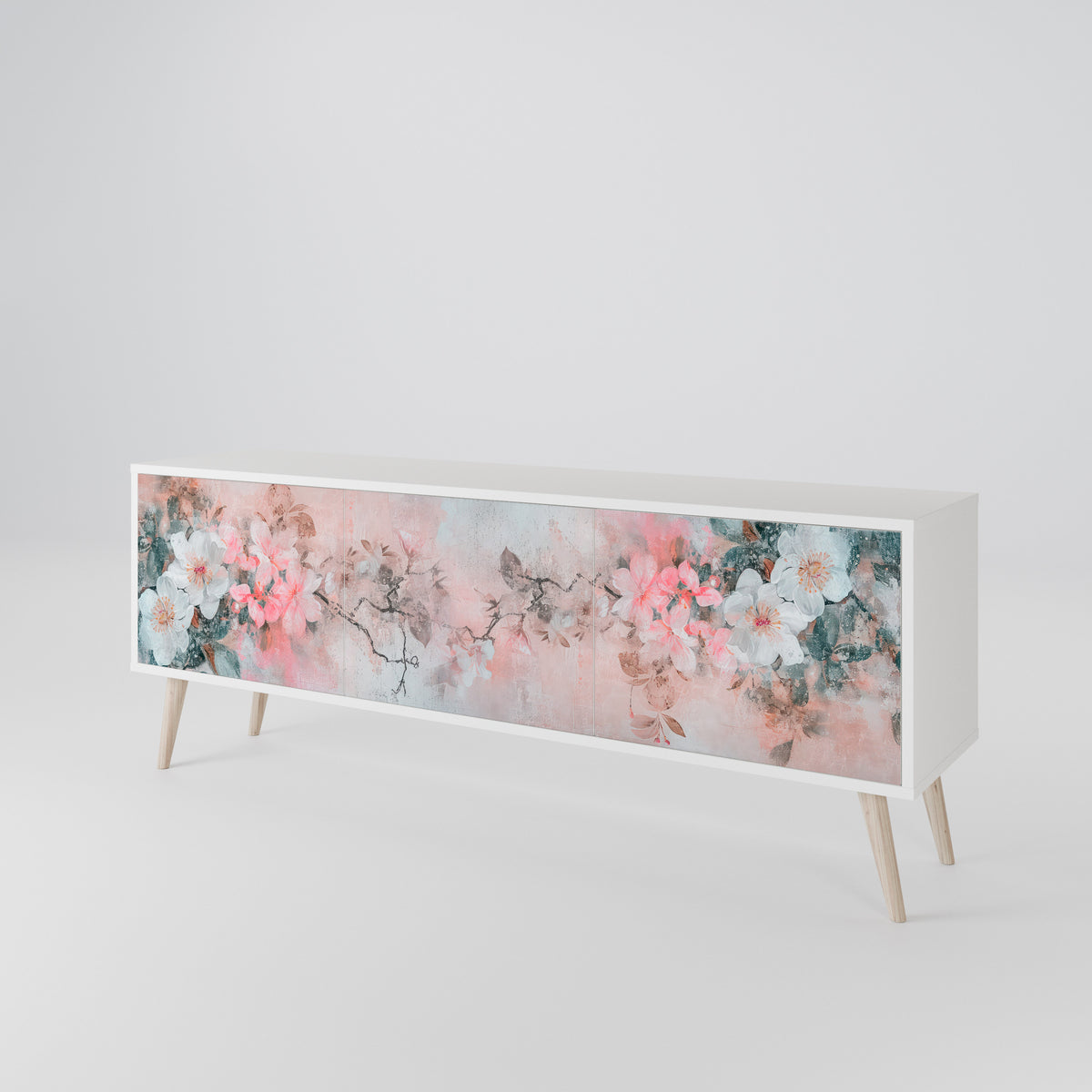 CHERRY BLOSSOM Mueble de TV de 3 Puertas