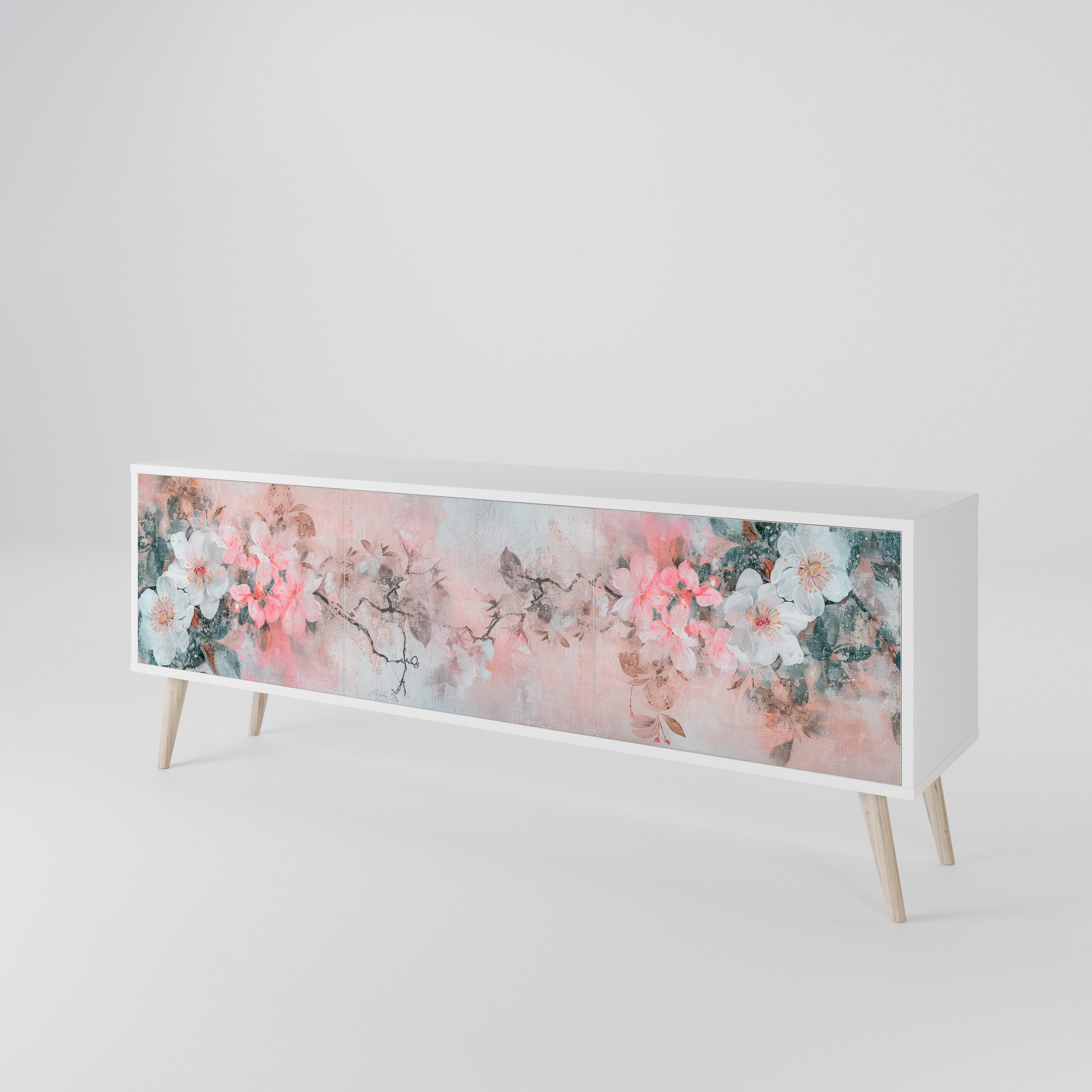 CHERRY BLOSSOM Mueble de TV de 3 Puertas
