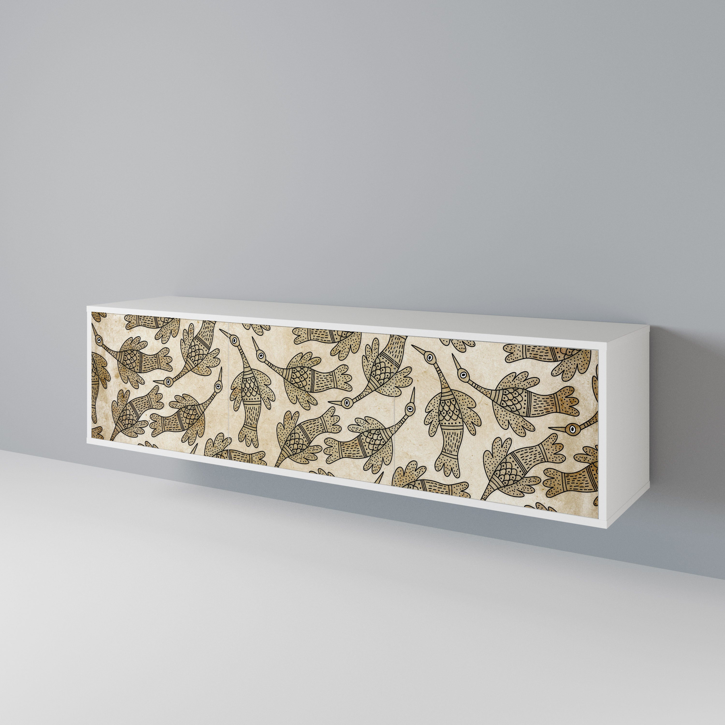 ALMONDINE SONGBIRD Mueble de TV de 3 Puertas