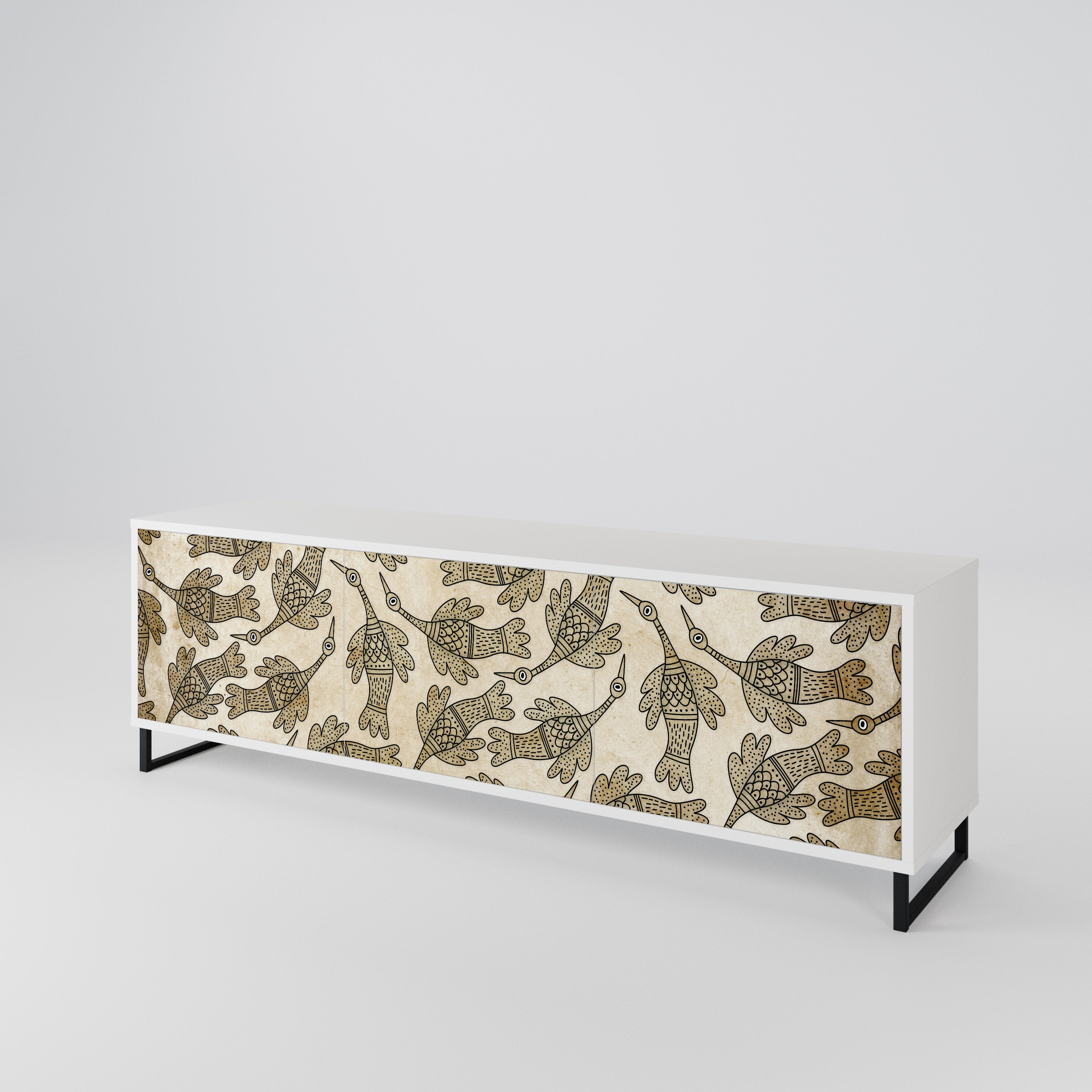 ALMONDINE SONGBIRD Mueble de TV de 3 Puertas