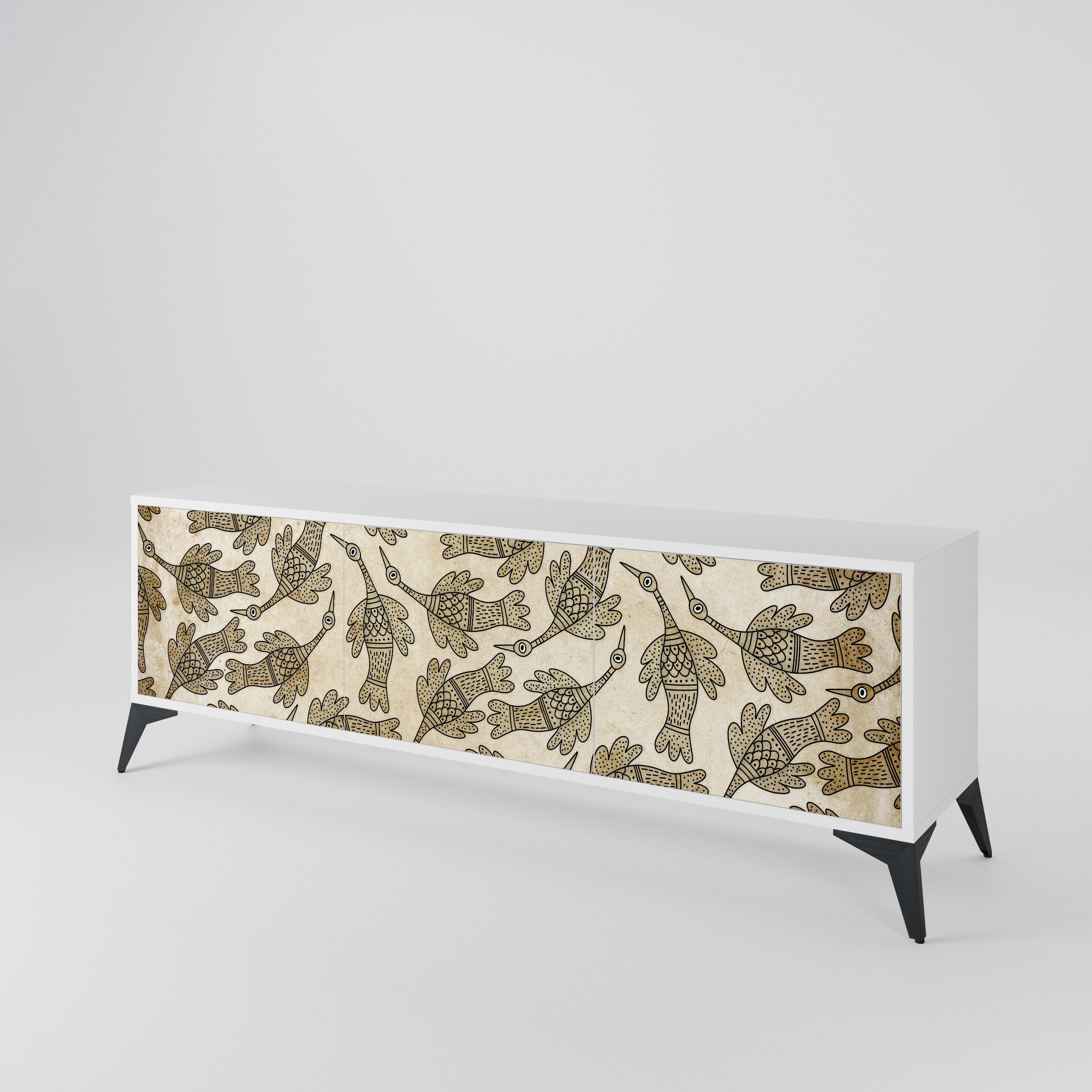 ALMONDINE SONGBIRD Mueble de TV de 3 Puertas