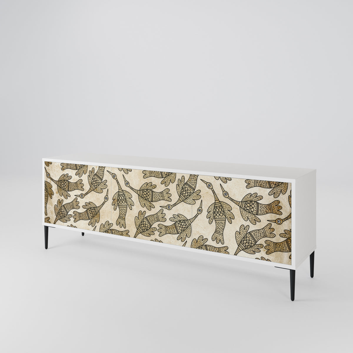 ALMONDINE SONGBIRD Mueble de TV de 3 Puertas