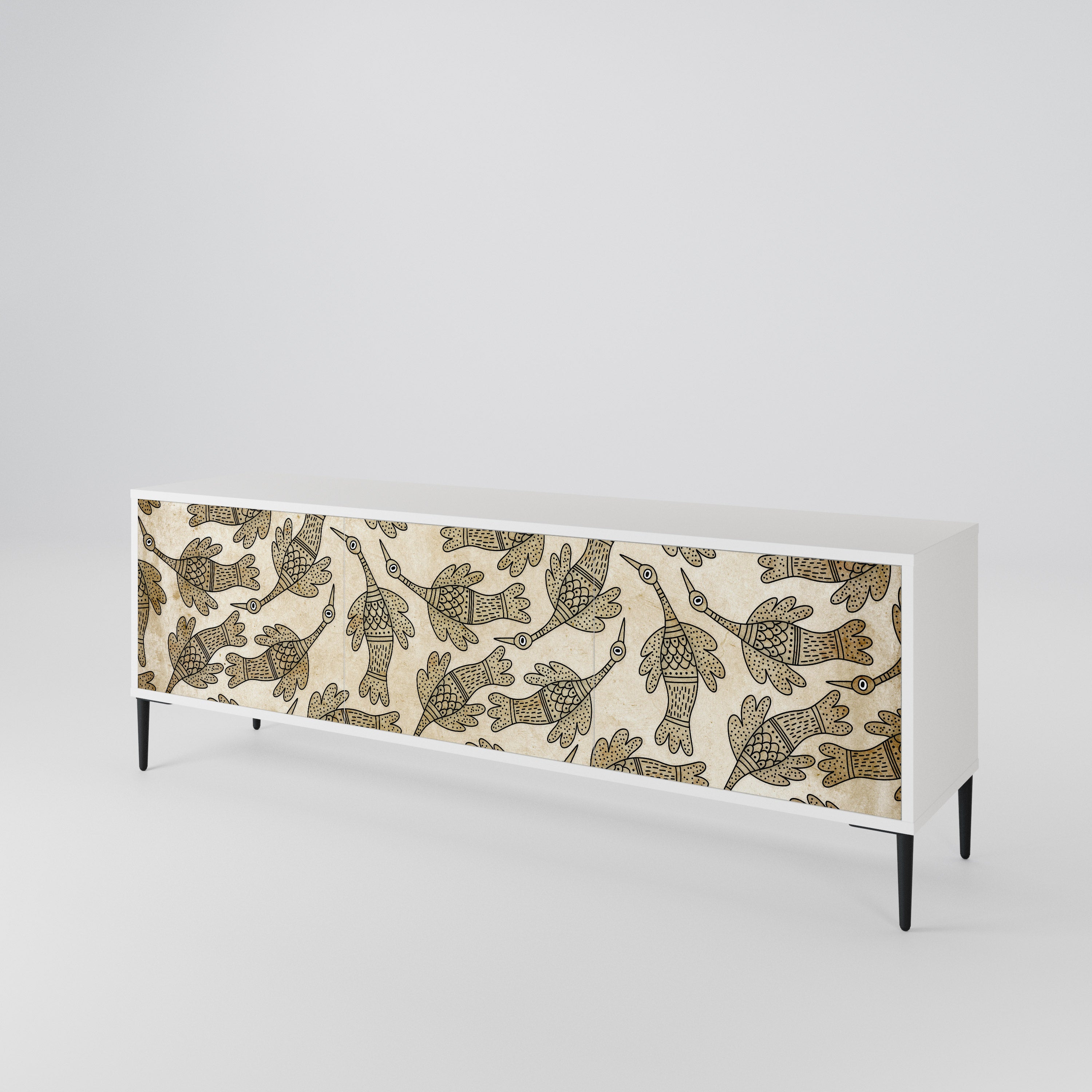 ALMONDINE SONGBIRD Mueble de TV de 3 Puertas