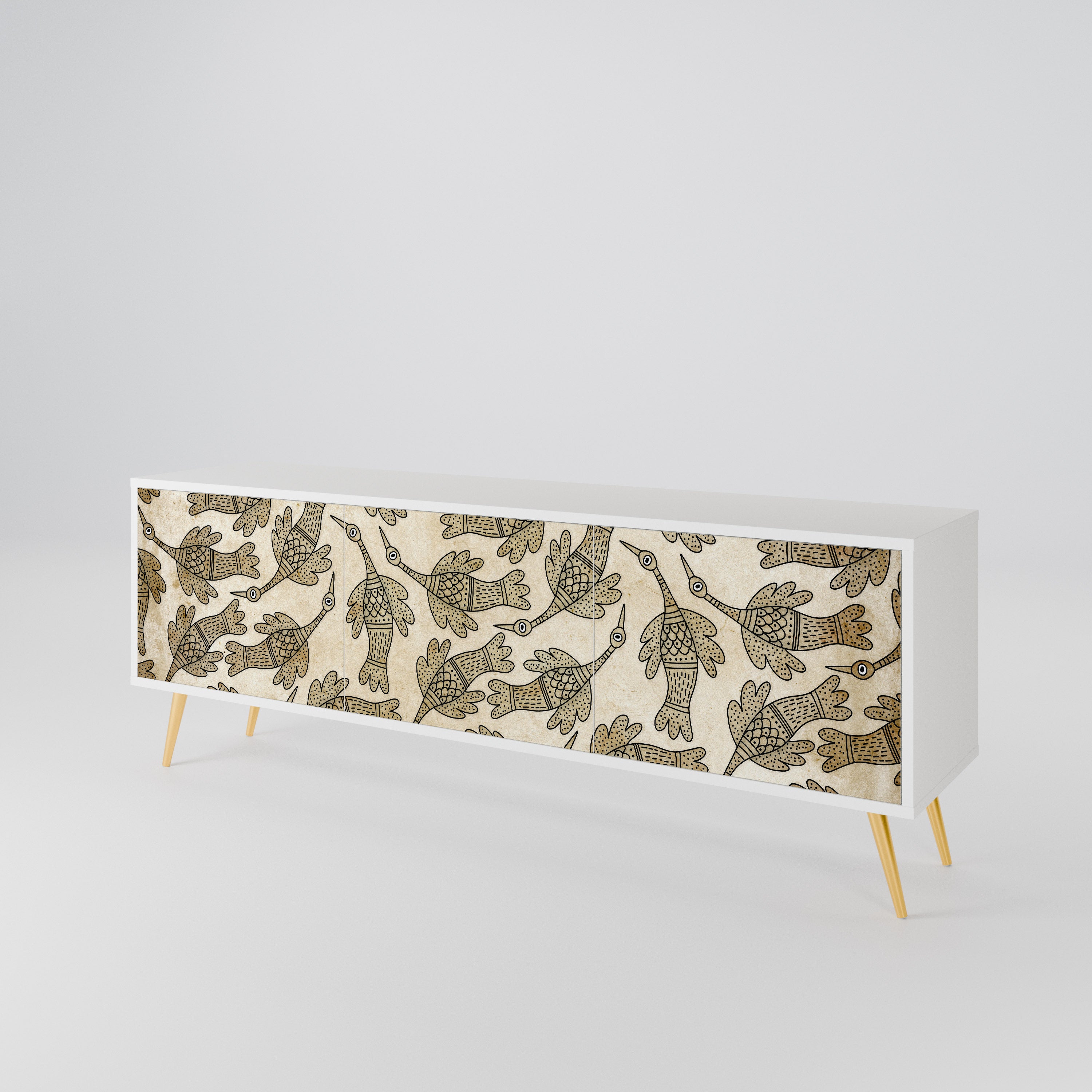 ALMONDINE SONGBIRD Mueble de TV de 3 Puertas