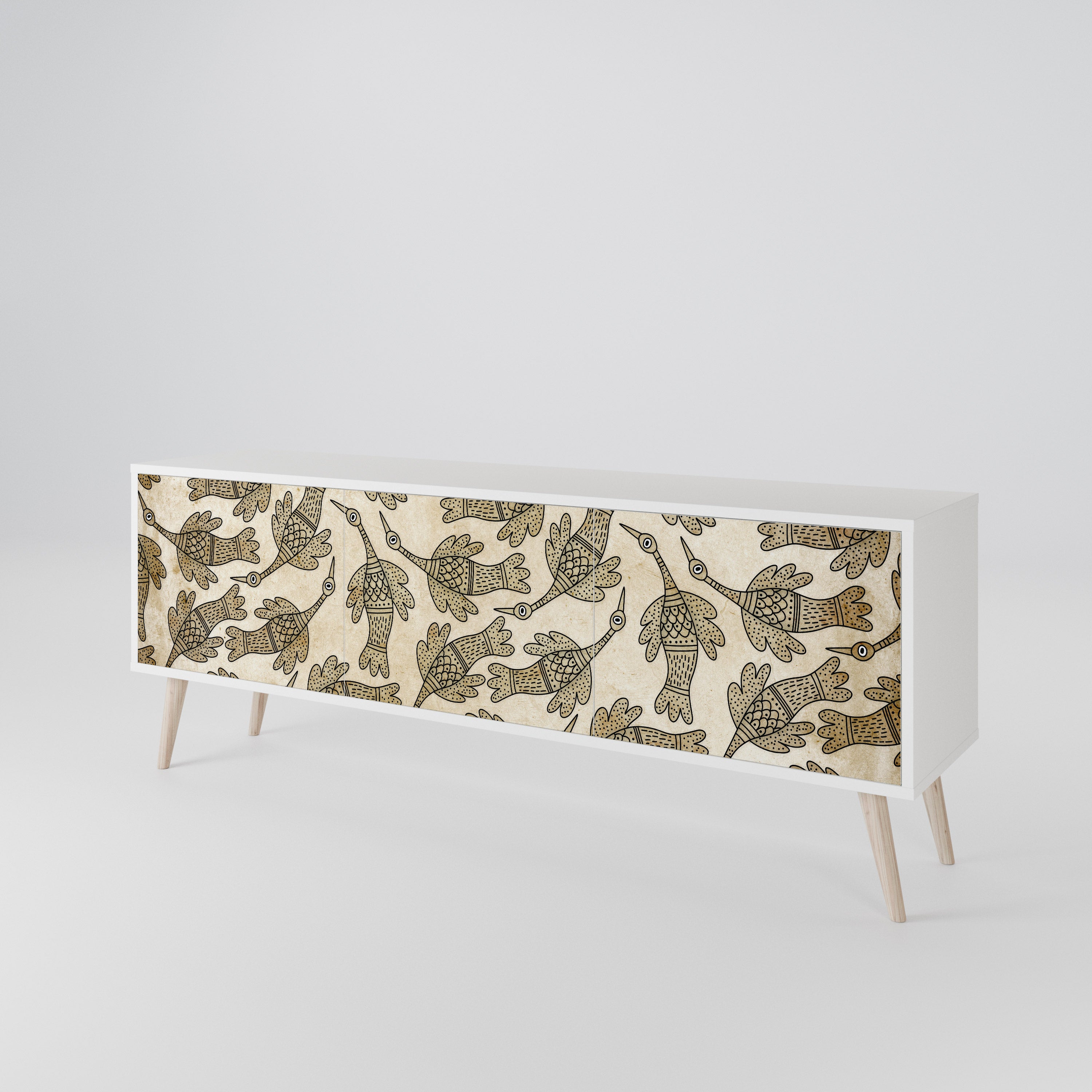 ALMONDINE SONGBIRD Mueble de TV de 3 Puertas